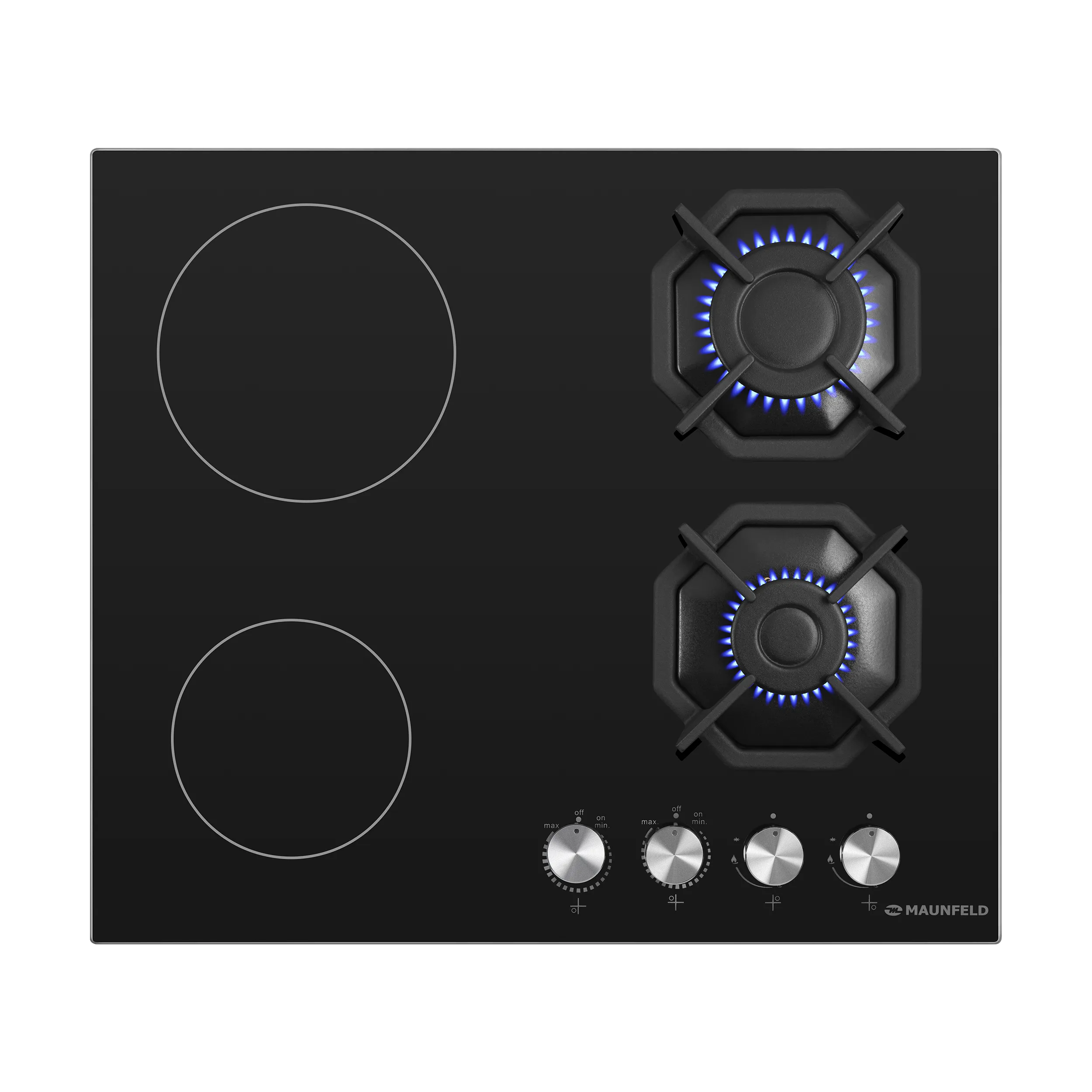 Комбинированная варочная панель MAUNFELD EEHG.642VC.2CB/KG Черный
