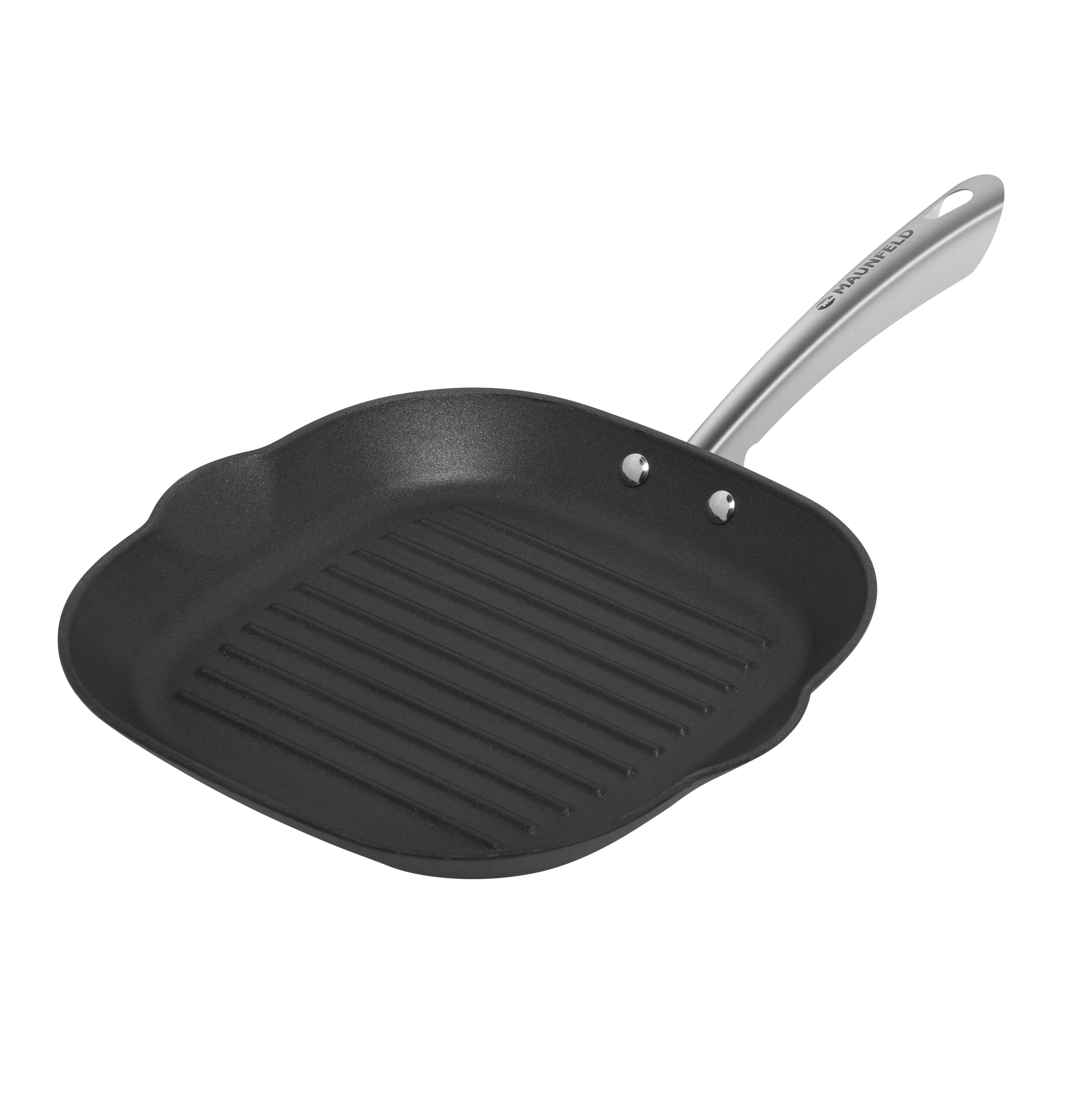 Сковорода-гриль MAUNFELD HOWARD MGP28LC15 из облегченного чугуна, 28х28 см Графитовый