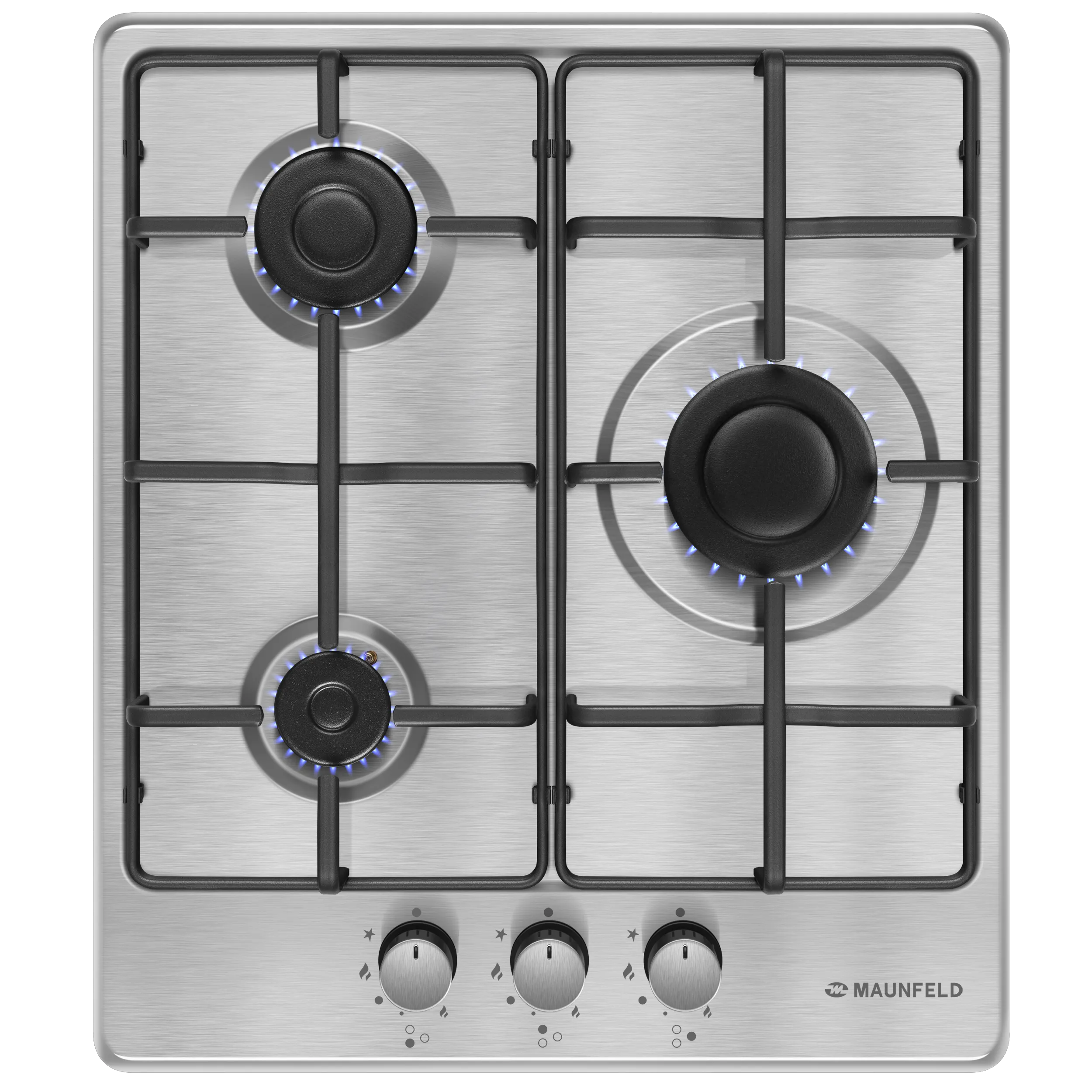 Газовая варочная панель MAUNFELD EGHS.43.3STS-ES/G Нержавеющая сталь