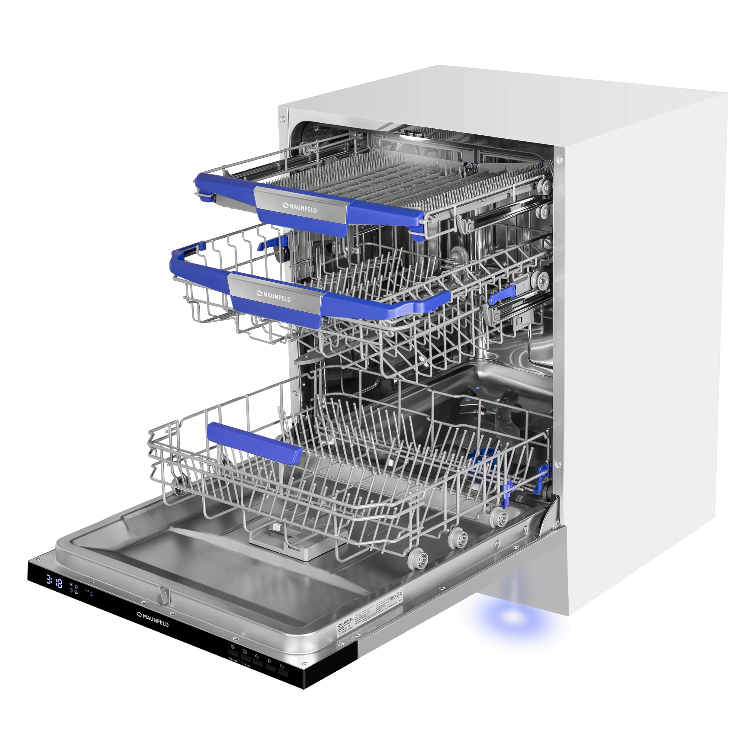 Посудомоечная машина MAUNFELD MLP60230 Light Beam Wi-Fi Нержавеющая сталь