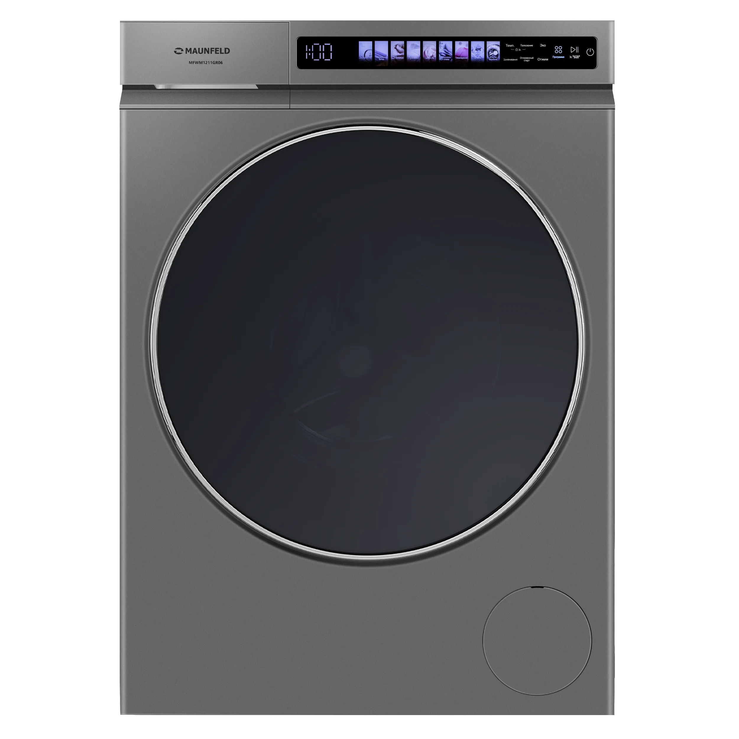 Стиральная машина с инвертором MAUNFELD MFWM1211GR06 Серый