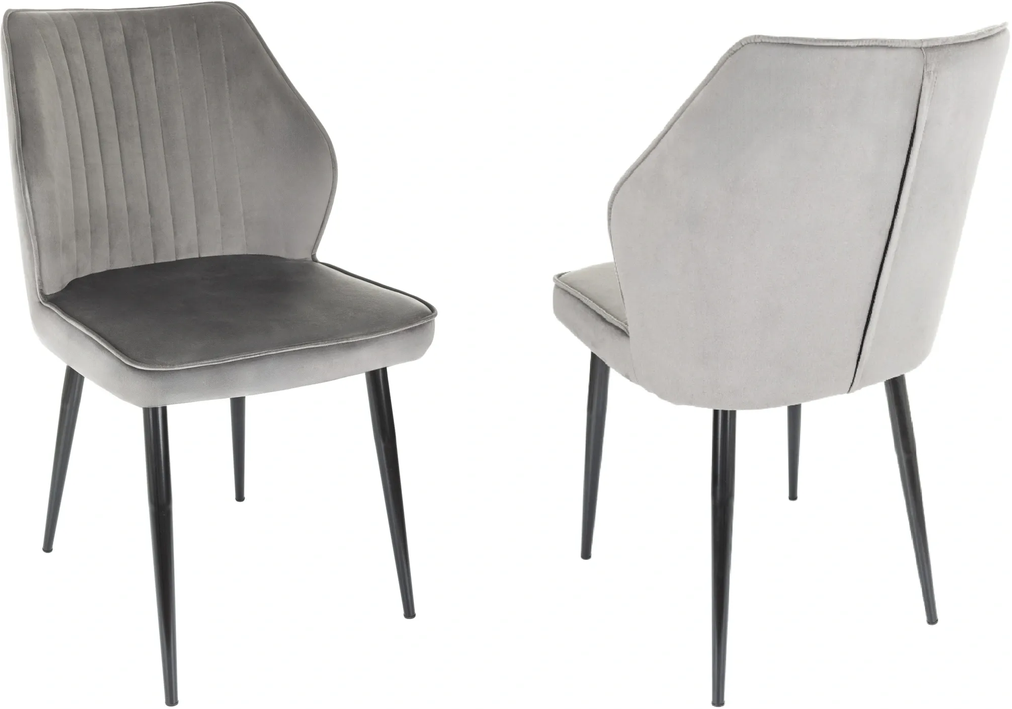 Стул для дома Бюрократ CH-K5_2 комплект 2шт т.серый Holland 18 металл черный на ножках (CH-K5_1/HL18_2)