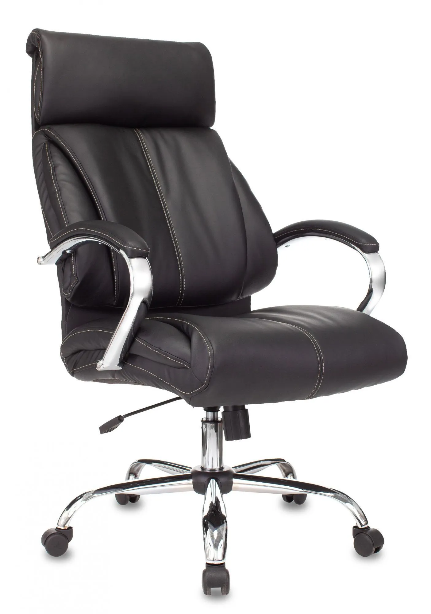 Кресло руководителя Бюрократ T-9904NSL черный экокожа крестов. металл хром