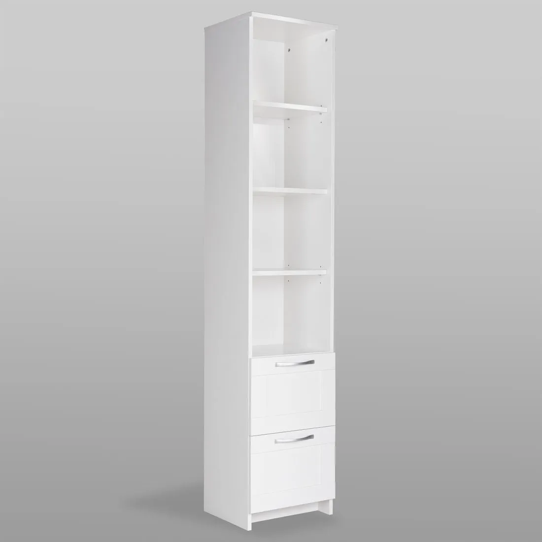 2.02.07.140.1 СИРИУС стеллаж 2 ящика 39х190 белый RU