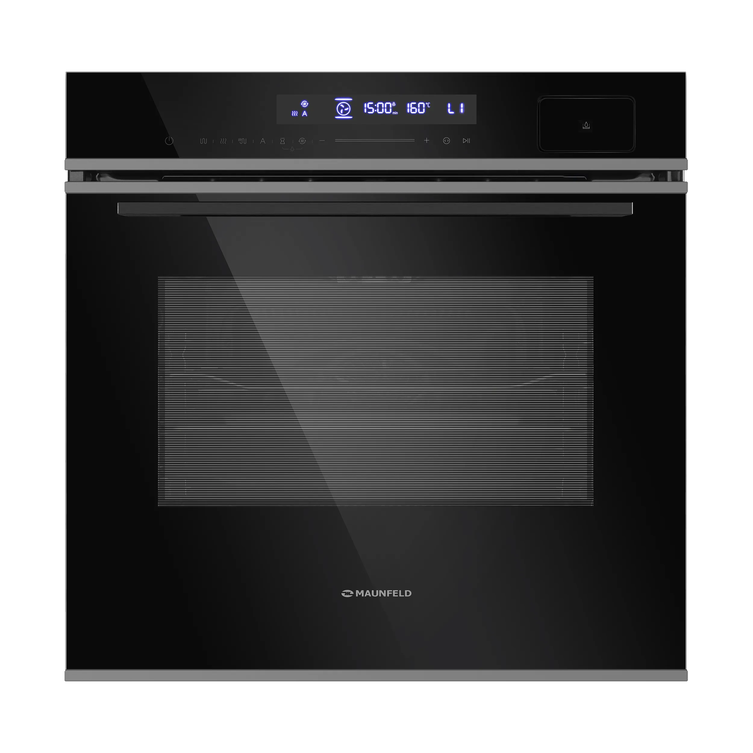 Шкаф духовой электрический с паром MAUNFELD MEOR7216ST Черный