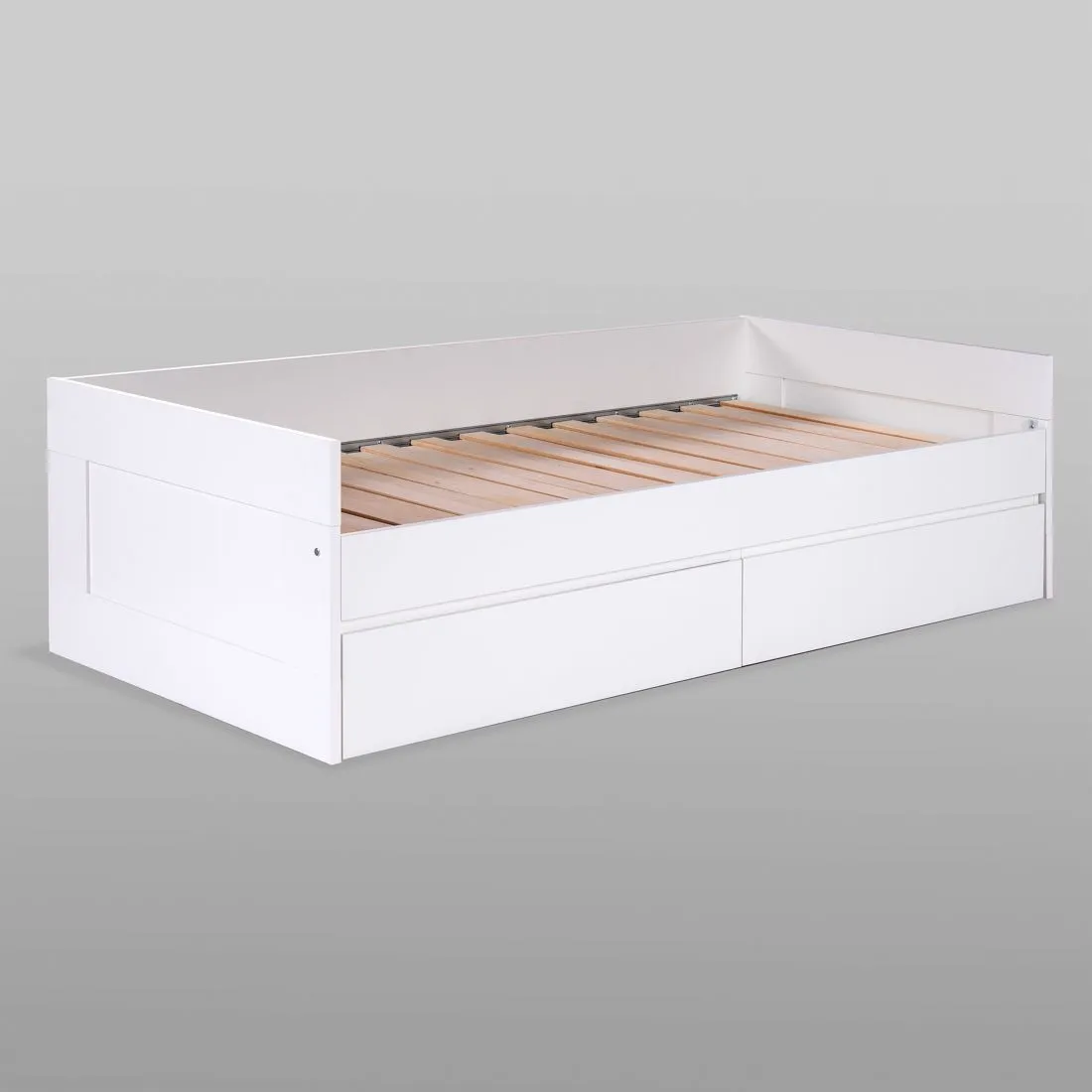 2.02.08.450.1 СИРИУС кровать раздвижная с ящиками 90х200 белая RU