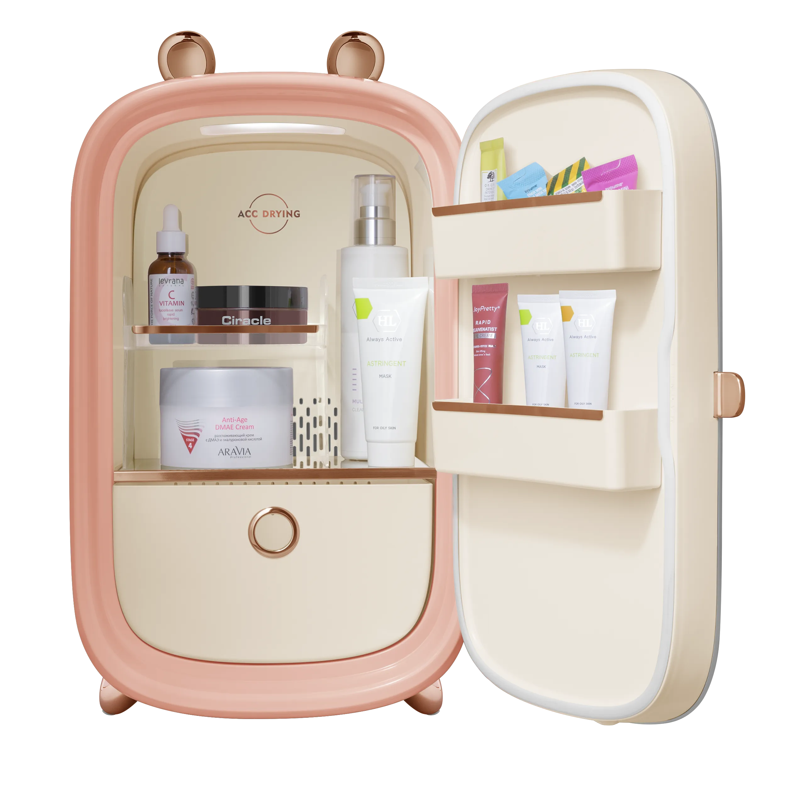 Мини-холодильник для косметики MAUNFELD MFF43 Розовый