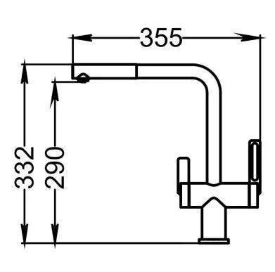 GR-8170, ЧЕРНЫЙ, СМЕСИТЕЛЬ КУХОННЫЙ С ВЫДВИЖНЫМ ИЗЛИВОМ