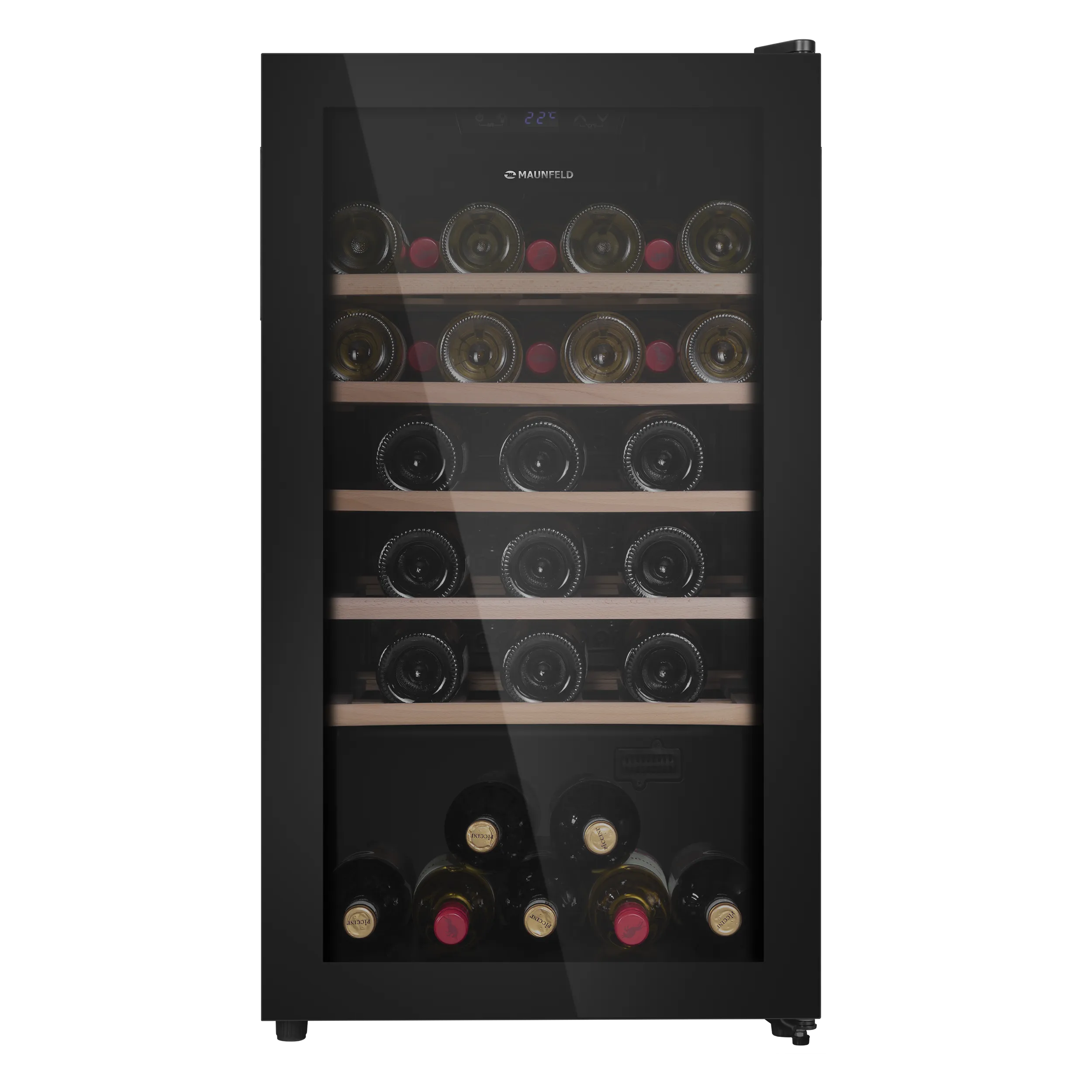 Винный шкаф MAUNFELD MFWC-124S56 Черный