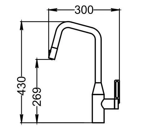 GR-8171, АРКТИК (БЕЛЫЙ), СМЕСИТЕЛЬ КУХОННЫЙ С ВЫДВИЖНЫМ ИЗЛИВОМ