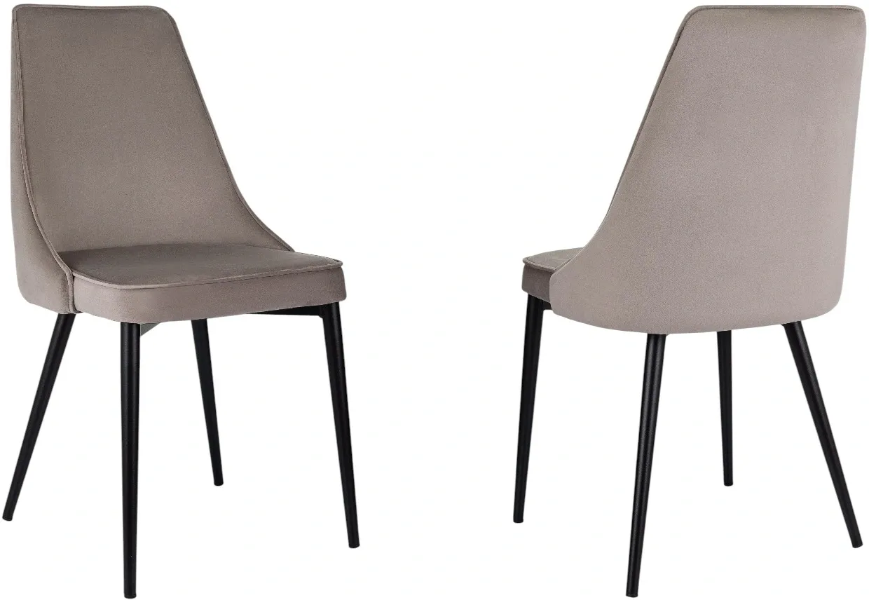 Стул для дома Бюрократ CH-K4_2 комплект 2шт т.бежевый Holland 61 металл черный на ножках (CH-K4_1/HL61_2)