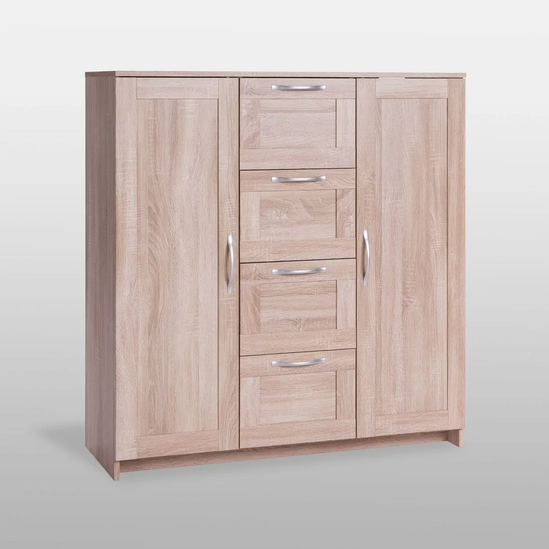 2.02.03.350.3 СИРИУС тумба 2 двери и 4 ящика 117х123 сонома RU