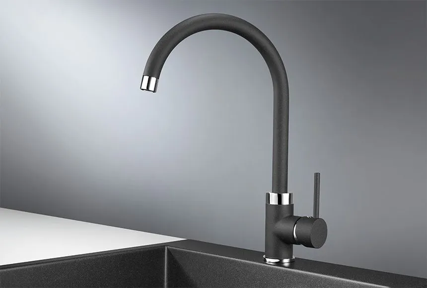 2125, ЧЁРНЫЙ, СМЕСИТЕЛЬ КУХОННЫЙ