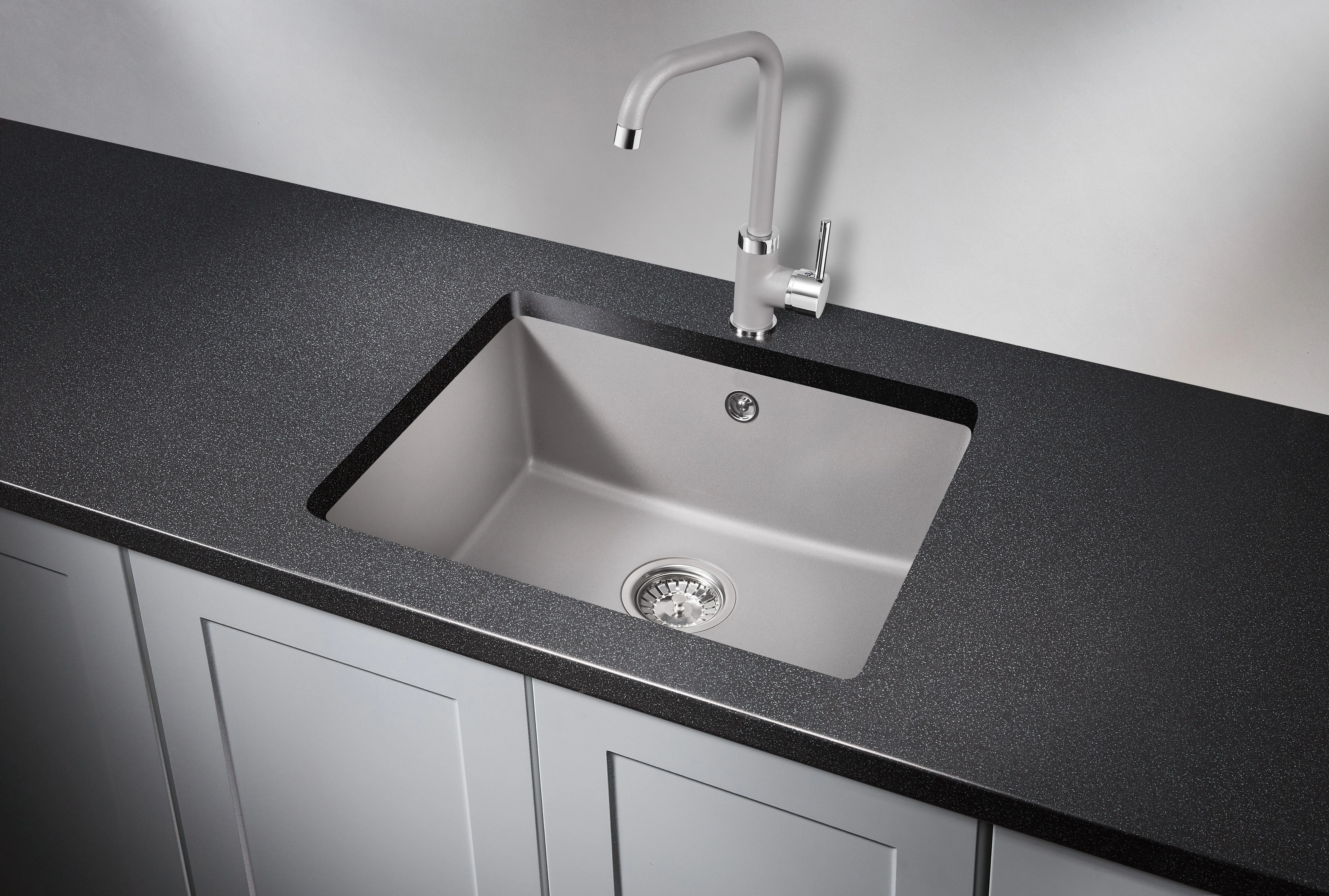 5551, АЛЮМИНИУМ, кухонная мойка, кварц