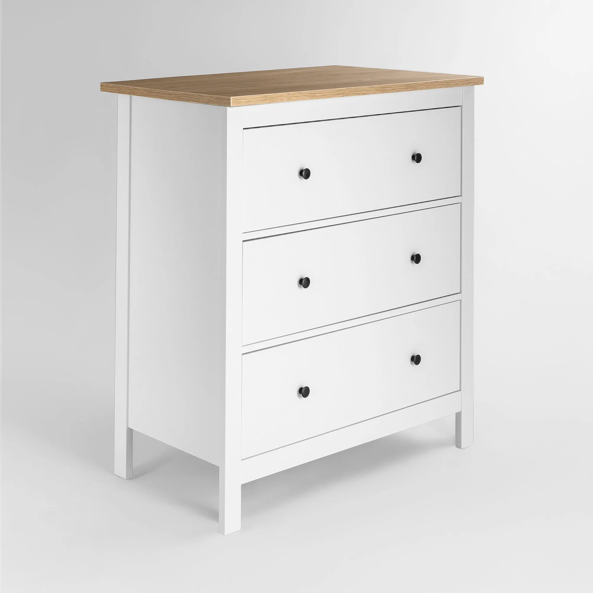 2.08.02.020.14 САГА комод 3 ящика белый/ясень RU