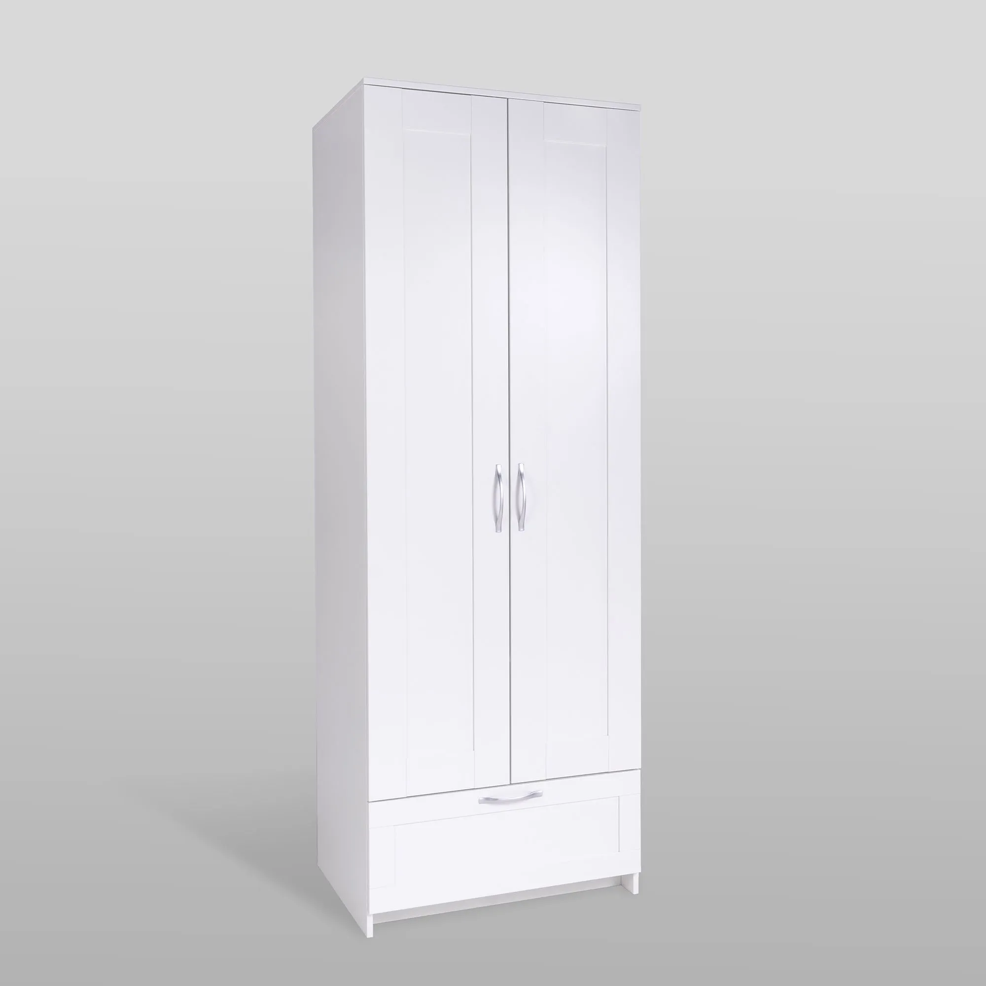 2.02.01.470.1 СИРИУС шкаф 2 двери и 1 ящик 78х59х220 белый RU