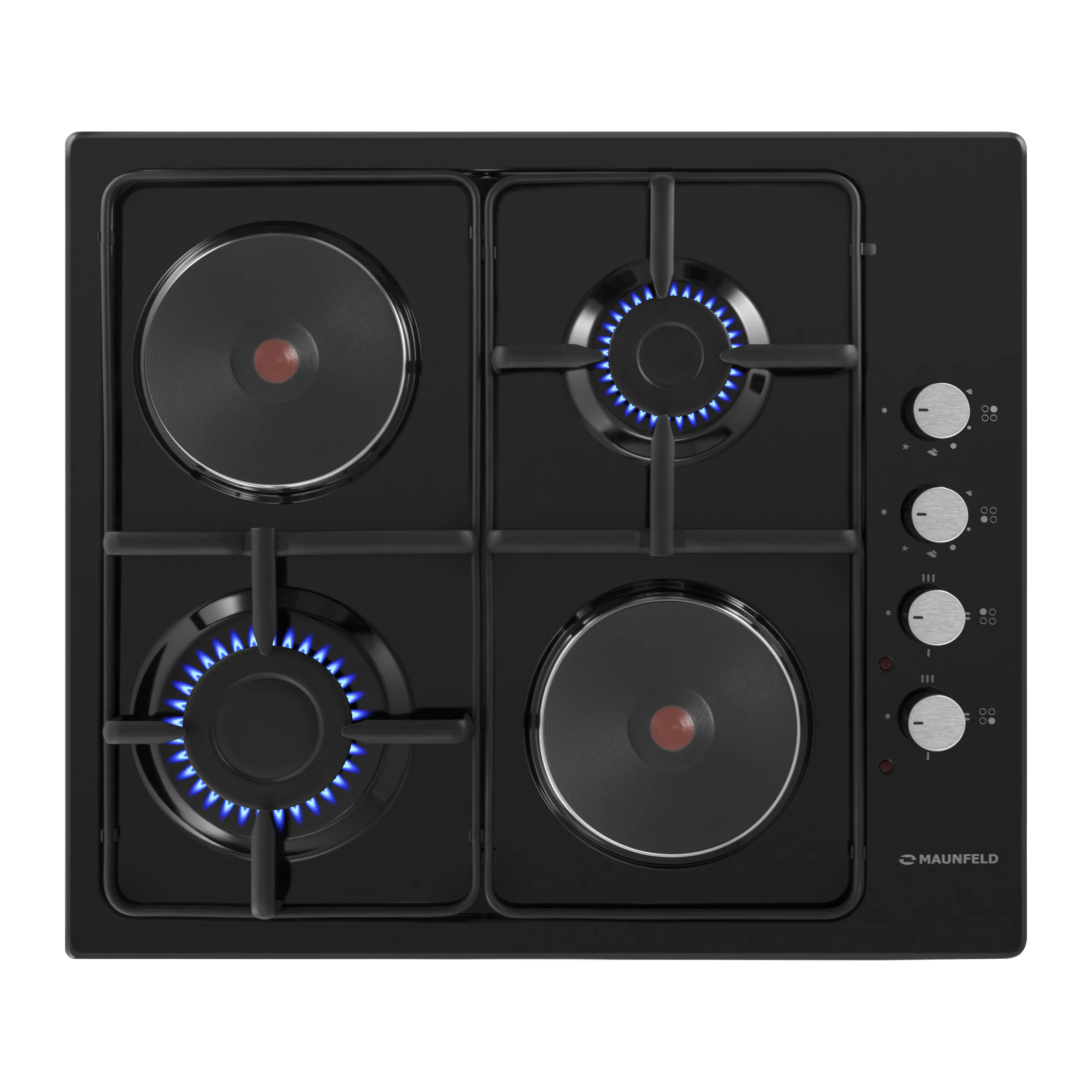 Комбинированная варочная панель MAUNFELD EEHE.64.5EB\KG Черный