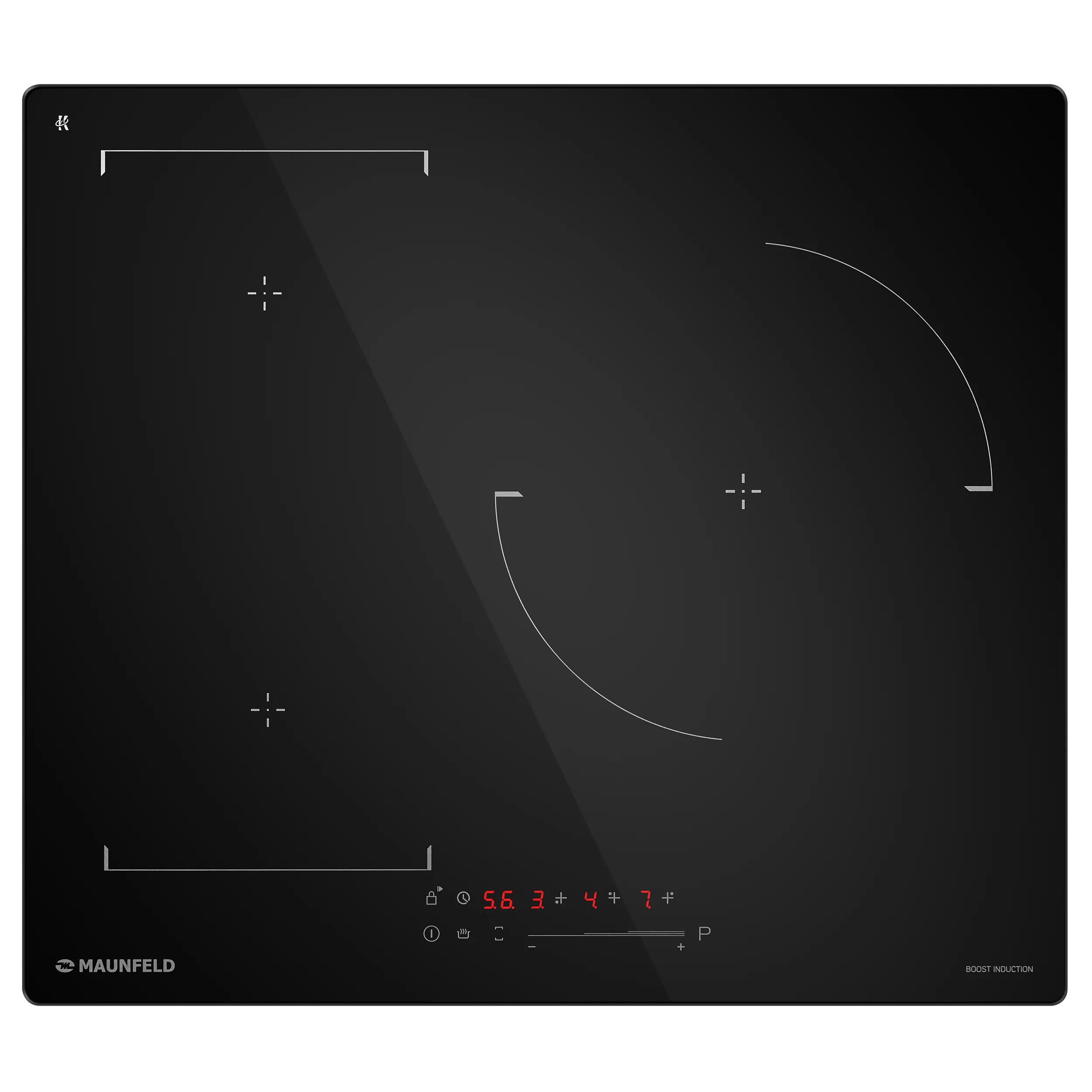 Индукционная варочная панель с объединением зон Bridge Induction MAUNFELD CVI593SBBK Черный