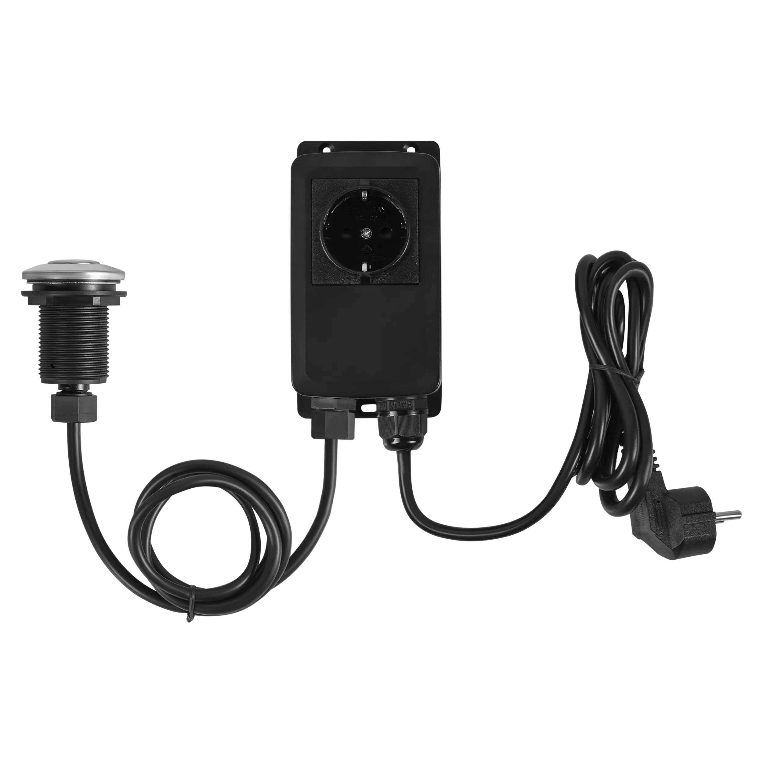 Пневмокнопка для измельчителя пищевых отходов с установочным комплектом MAUNFELD MPB01 Черный