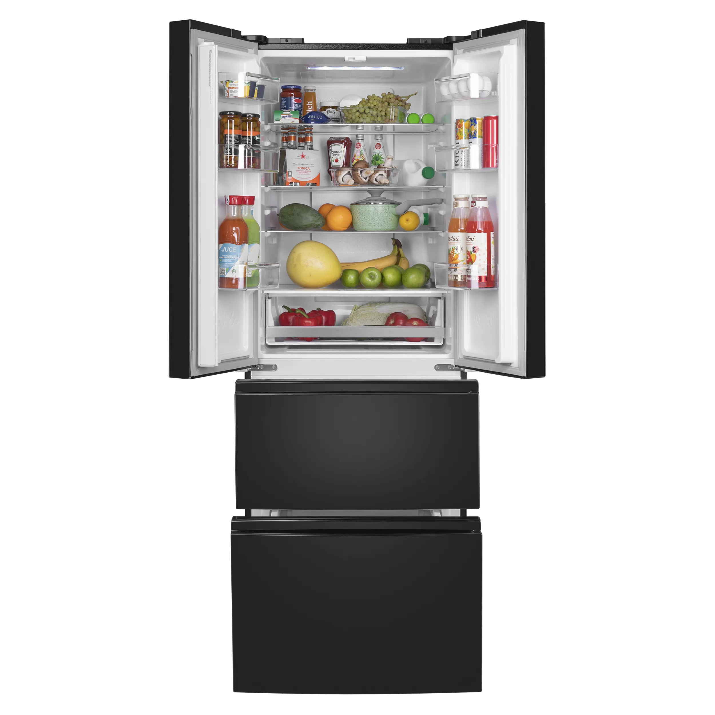 Холодильник-морозильник MAUNFELD MFF180NFE01 Черный