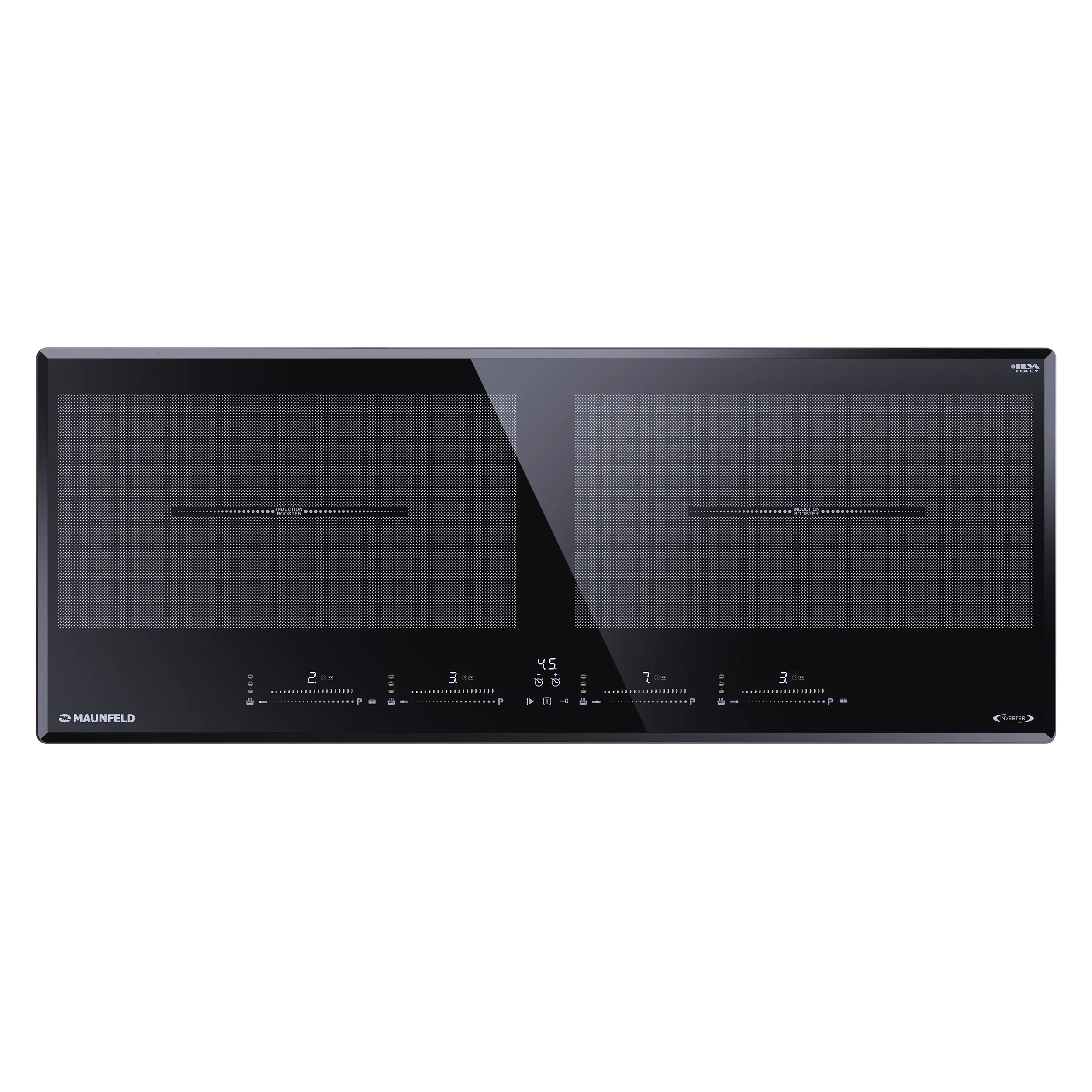 Индукционная варочная панель с двумя Flex Zone и Booster MAUNFELD CVI904SFLBK LUX Inverter Черный