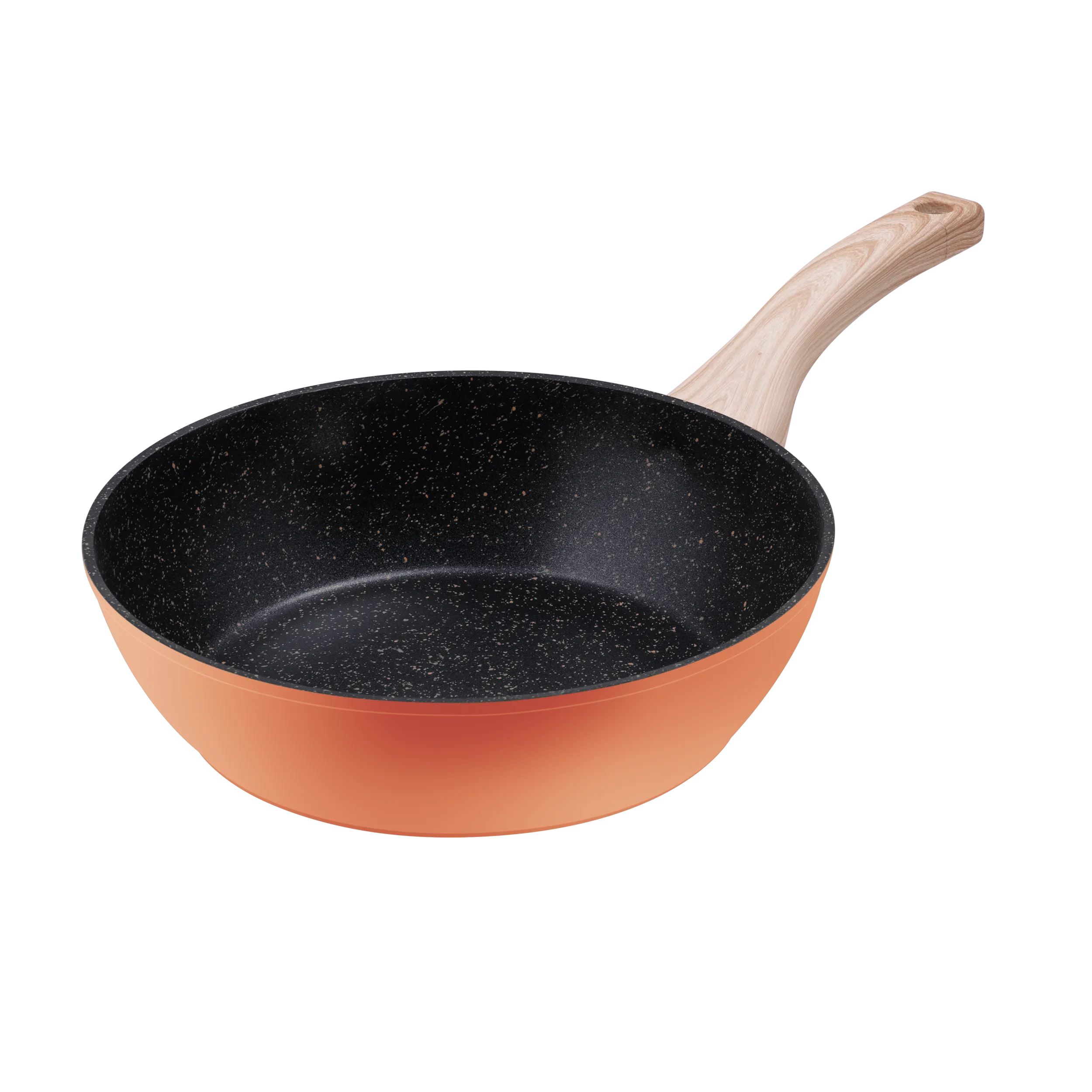 Сковорода глубокая MAUNFELD MARTA MDP28FA06CL из кованого алюминия, 28 см Коралловый