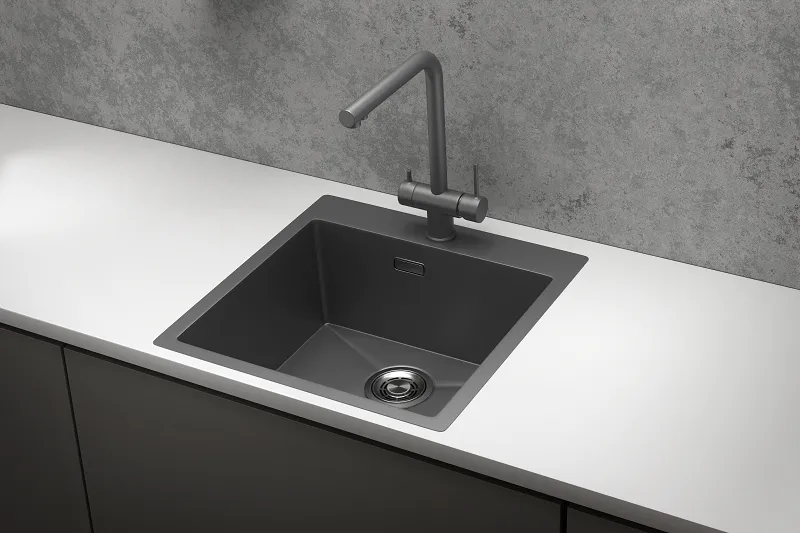 5151, ГРАФИТ МАТОВЫЙ, стальная кухонная мойка