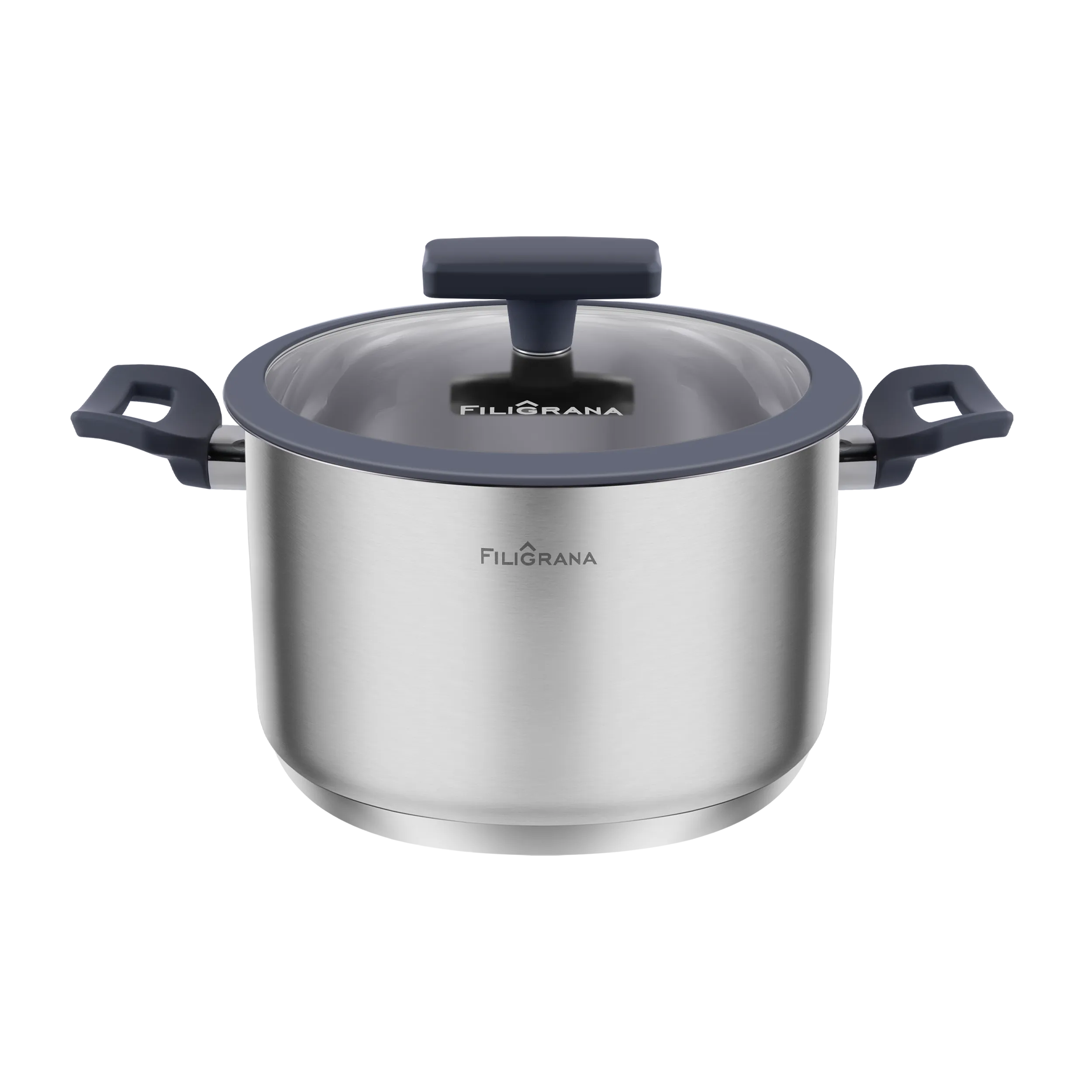 Кастрюля FILIGRANA STELLA FG30STL01CR из нержавеющей стали со стеклянной крышкой, 18  см, 2,6 л. Нержавеющая сталь