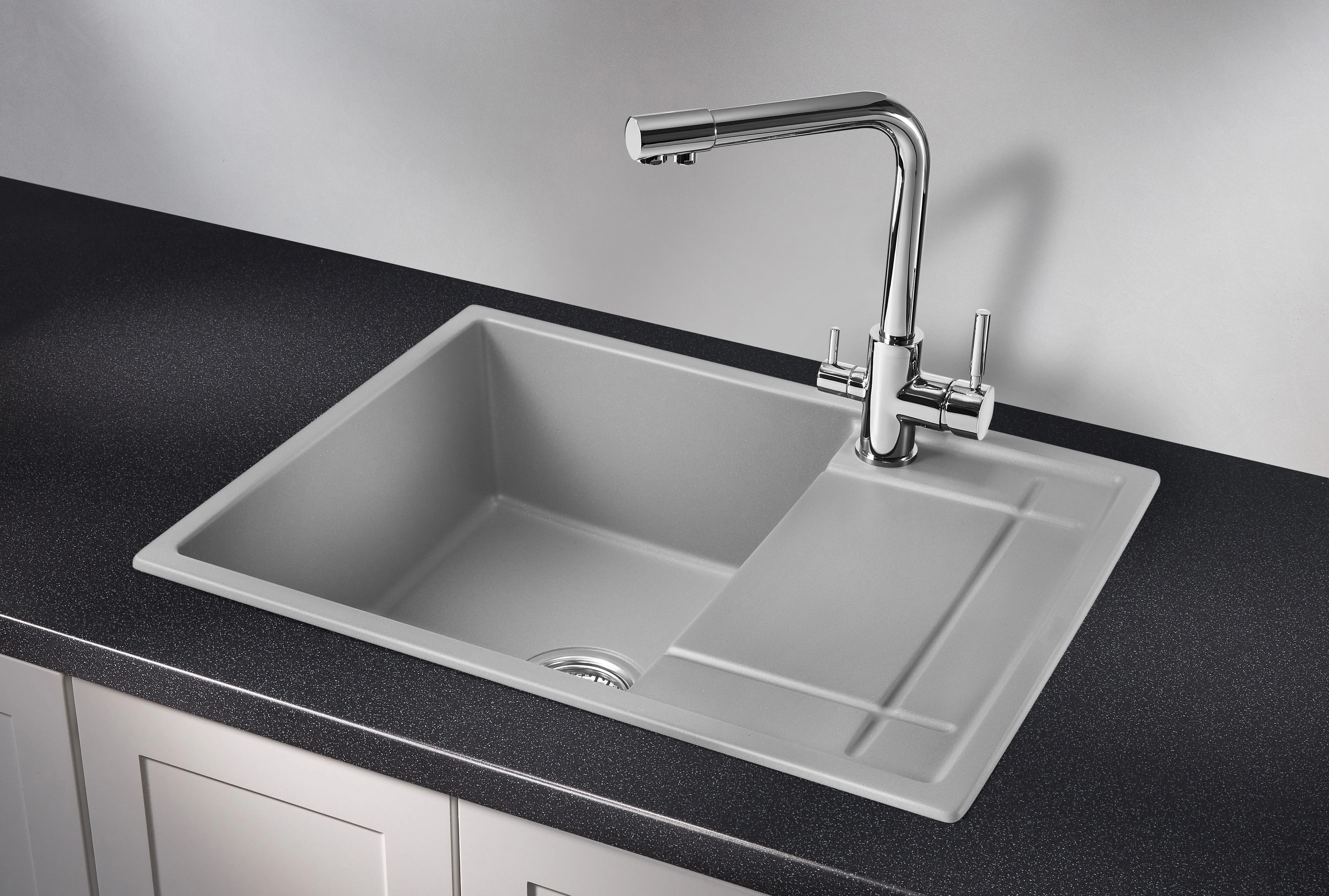 6501, АЛЮМИНИУМ, кухонная мойка, кварц