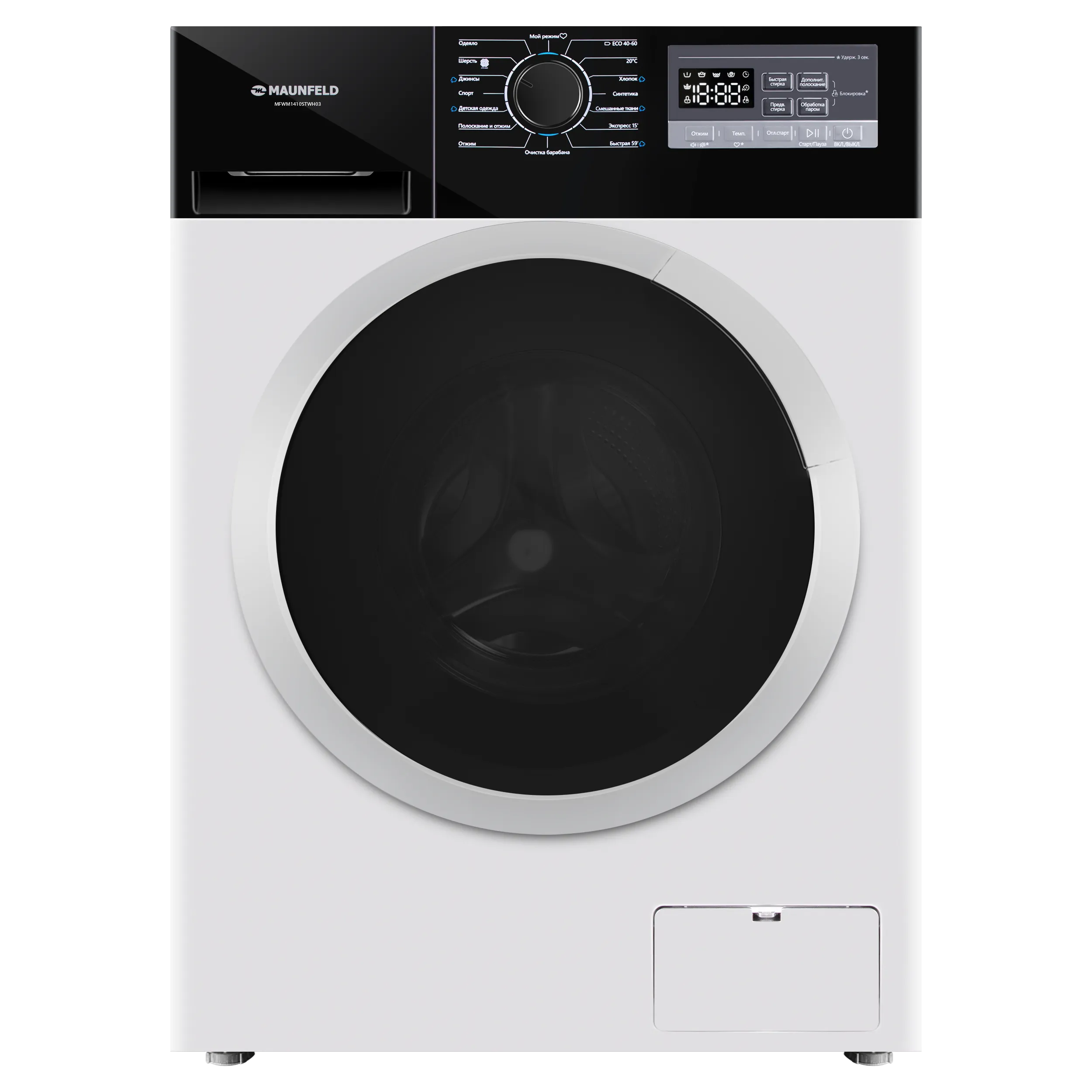 Стиральная машина c инвертором и паром MAUNFELD MFWM1410ST03 Белый