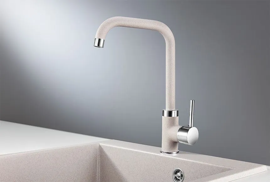 0041, АНТИК (БЕЖЕВЫЙ), СМЕСИТЕЛЬ КУХОННЫЙ