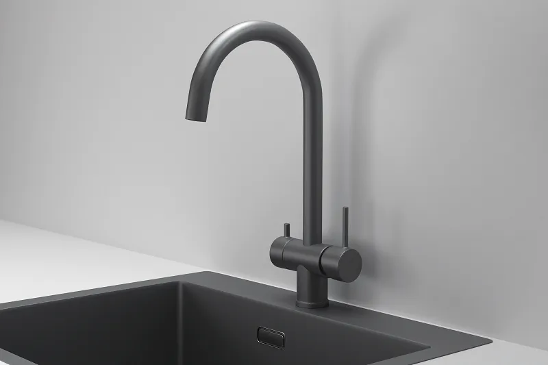 KS-7104, ГРАФИТ МАТОВЫЙ, СМЕСИТЕЛЬ КУХОННЫЙ