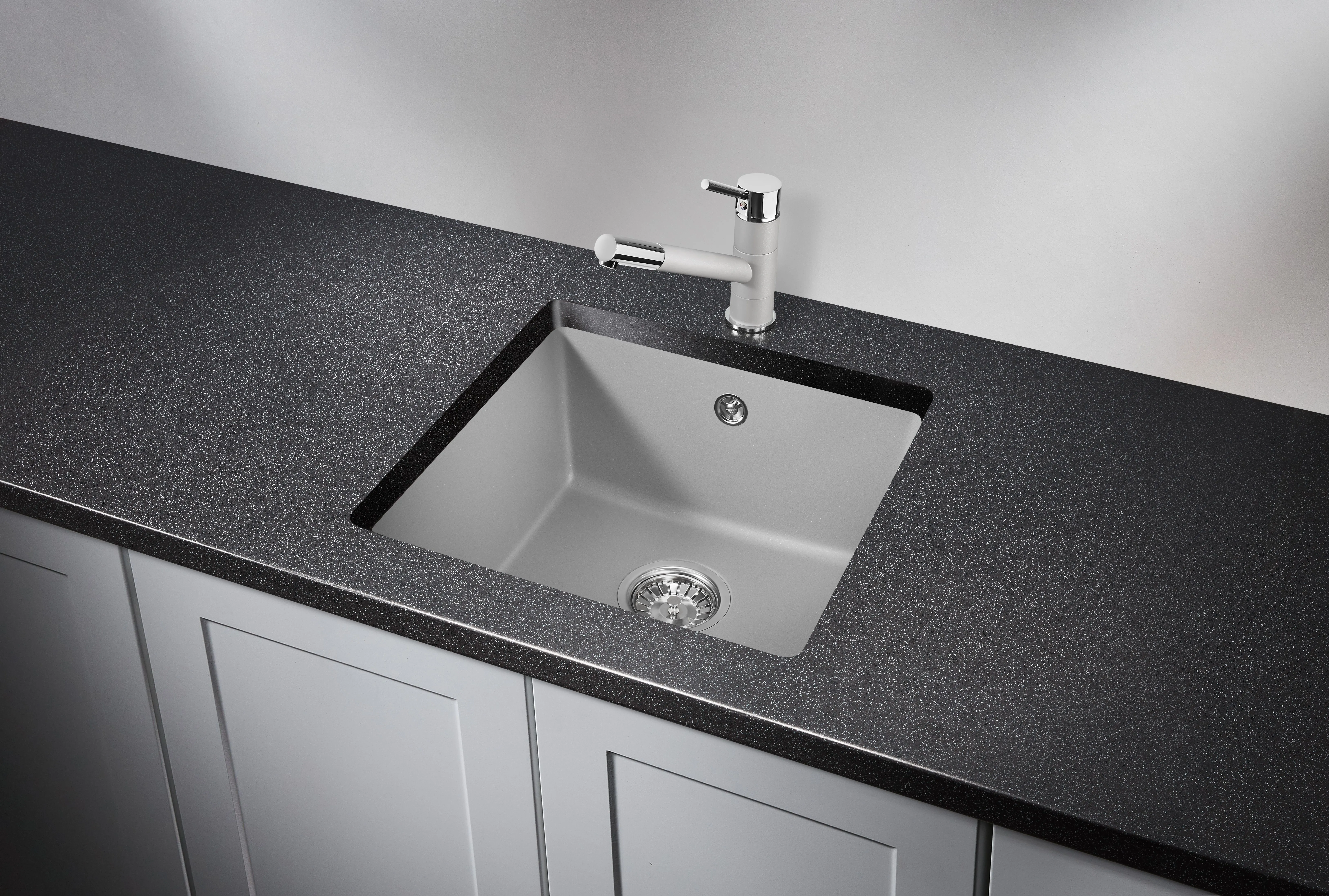 4451, АЛЮМИНИУМ, кухонная мойка, кварц