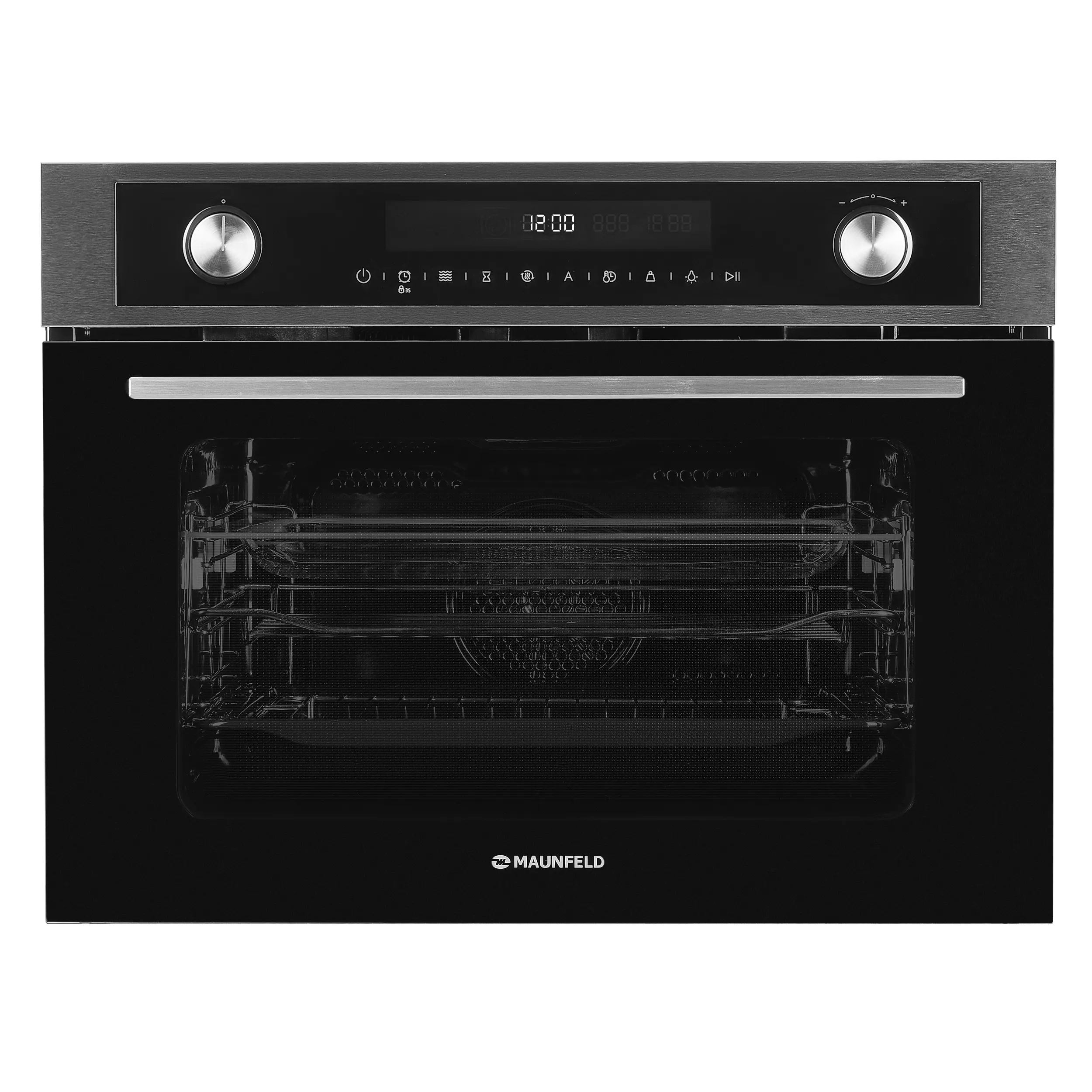Компактный духовой шкаф с функцией СВЧ MAUNFELD MCMO5015MF Нержавеющая сталь