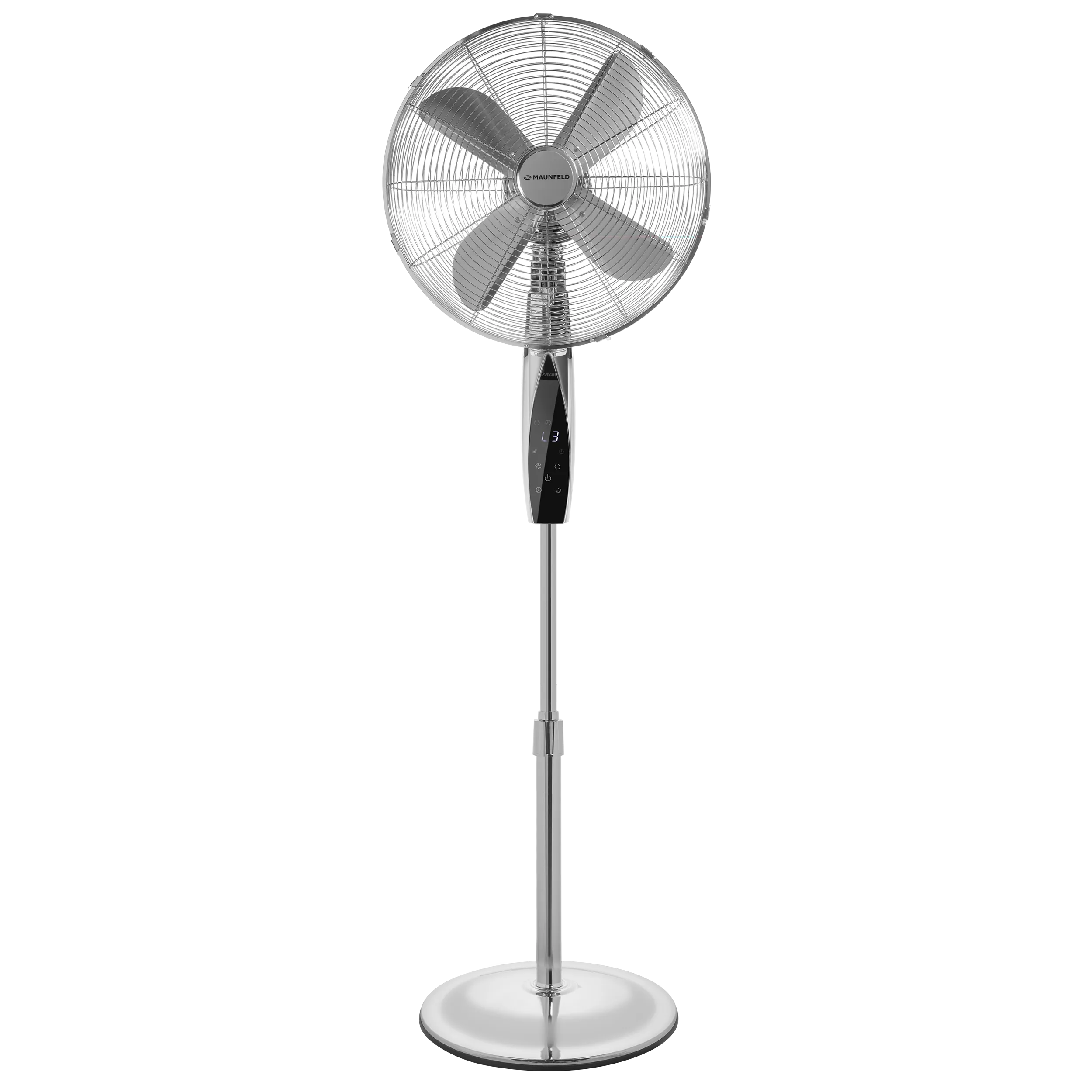 Напольный вентилятор с таймером и пультом MAUNFELD MSF405SR Нержавеющая сталь
