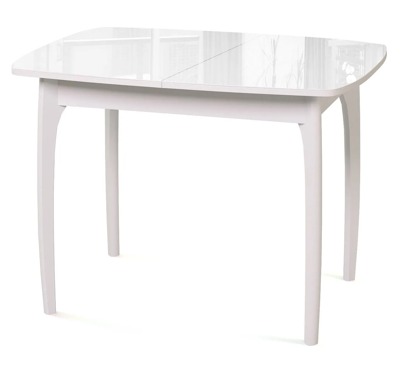 Стол DikLine M40 белый/стекло белое optiwhite