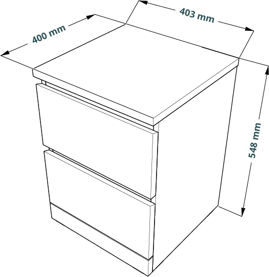 S00173 Варма 2 комод 40х54х40, белый