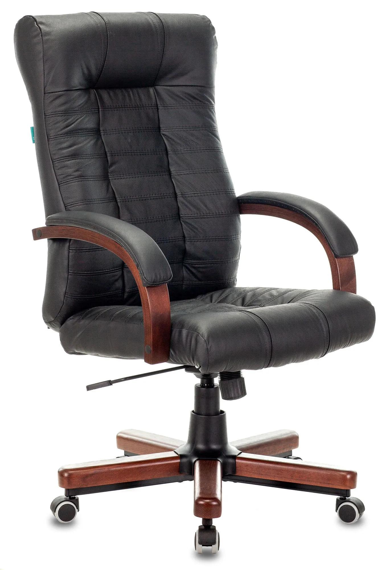 Кресло руководителя Бюрократ KB-10WALNUT черный кожа крестов. металл/дерево