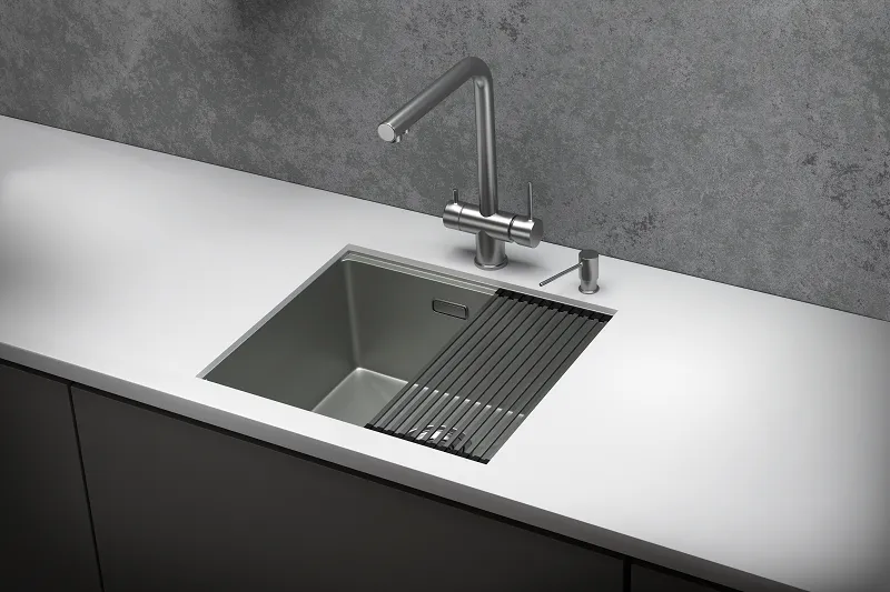 KS-5045U, СТАЛЬ МАТОВАЯ , стальная кухонная мойка KITCHEN SPACE