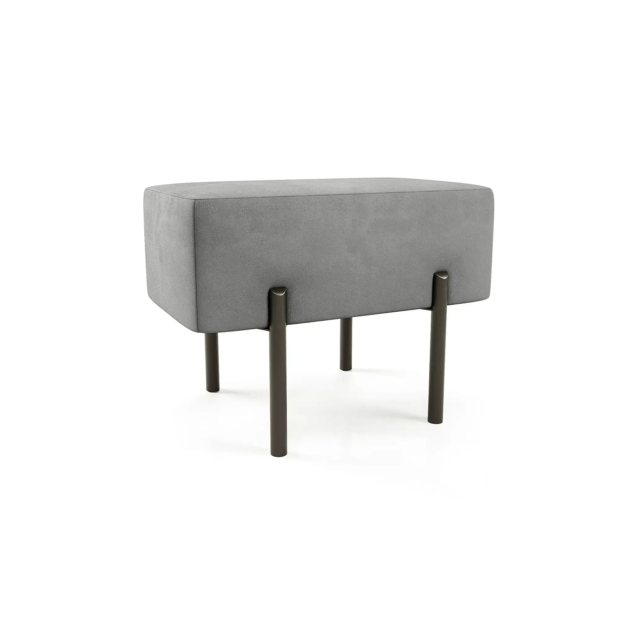 Маленькая радость Пуф прямоугольный на ножках, светло-серый