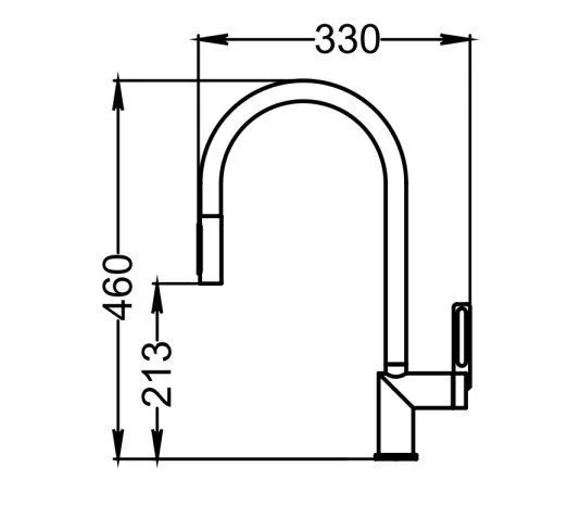 GR-8172, АРКТИК (БЕЛЫЙ), СМЕСИТЕЛЬ КУХОННЫЙ С ВЫДВИЖНЫМ ИЗЛИВОМ
