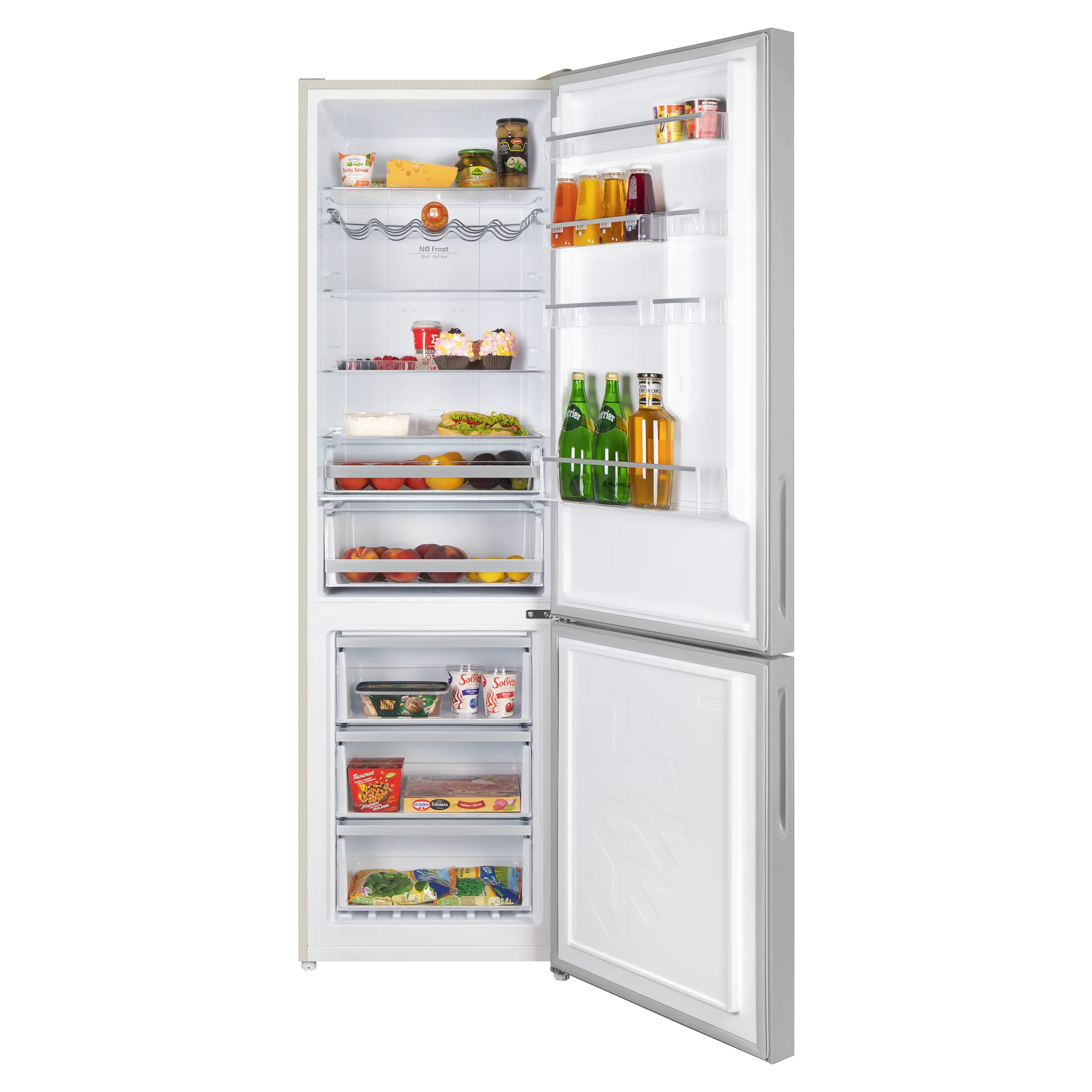 Холодильник MAUNFELD MFF200NF Inverter Бежевый