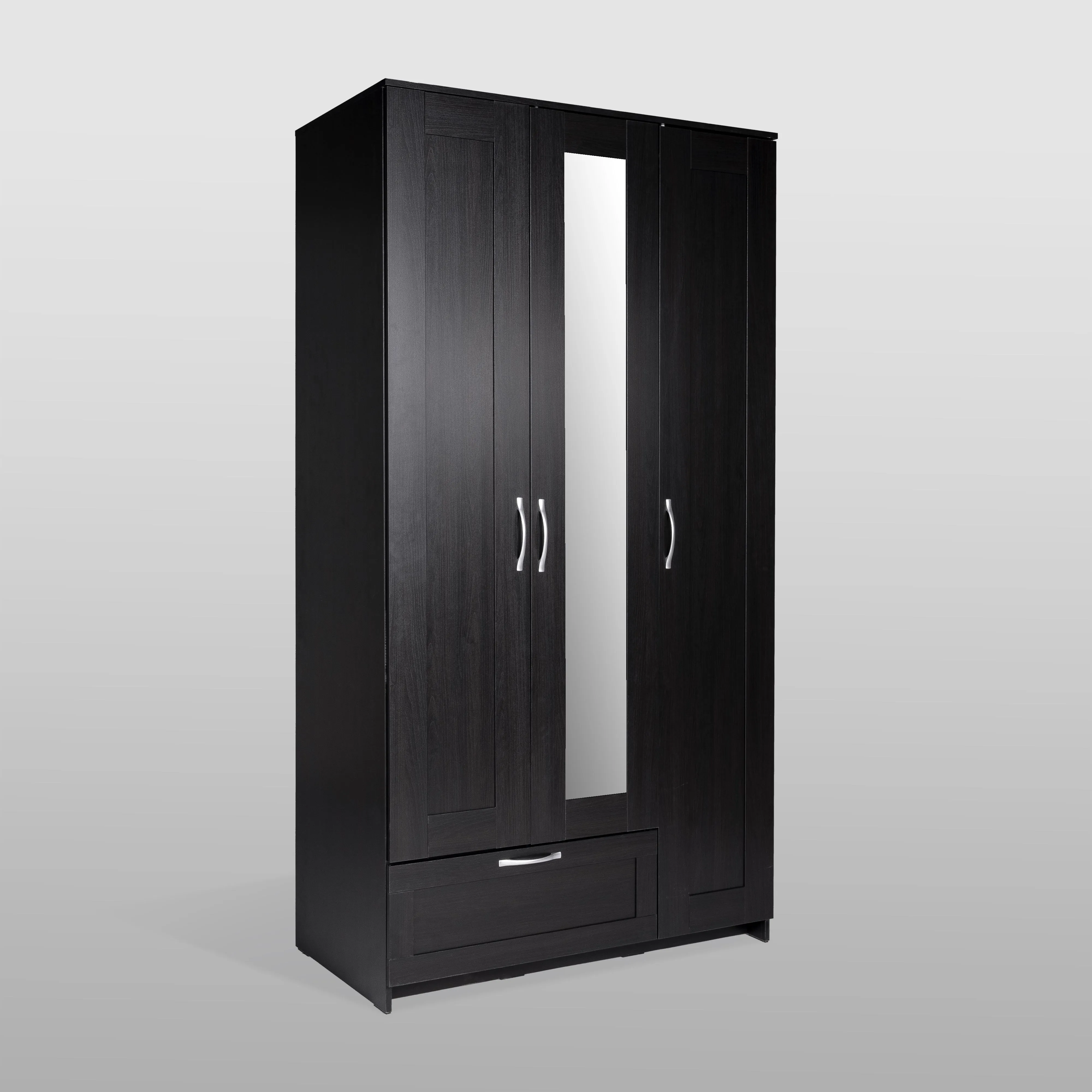 2.02.01.510.5 СИРИУС шкаф 3 двери и 1 ящик 117х59х220 Дуб Венге RU (с 1 зеркалом)