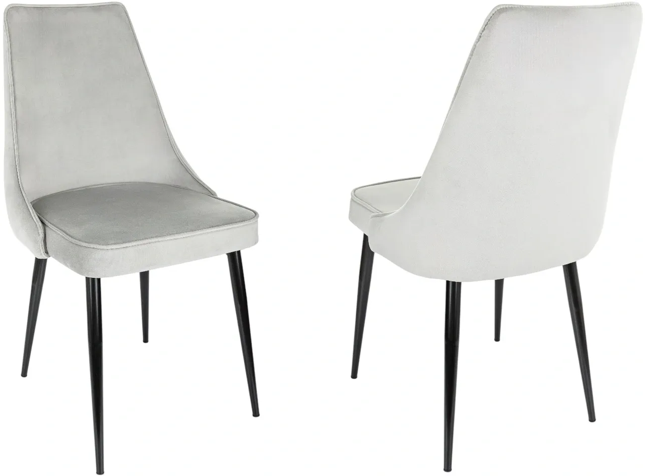 Стул для дома Бюрократ CH-K4_2 комплект 2шт св.серый Holland 09 металл черный на ножках (CH-K4_1/HL09_2)