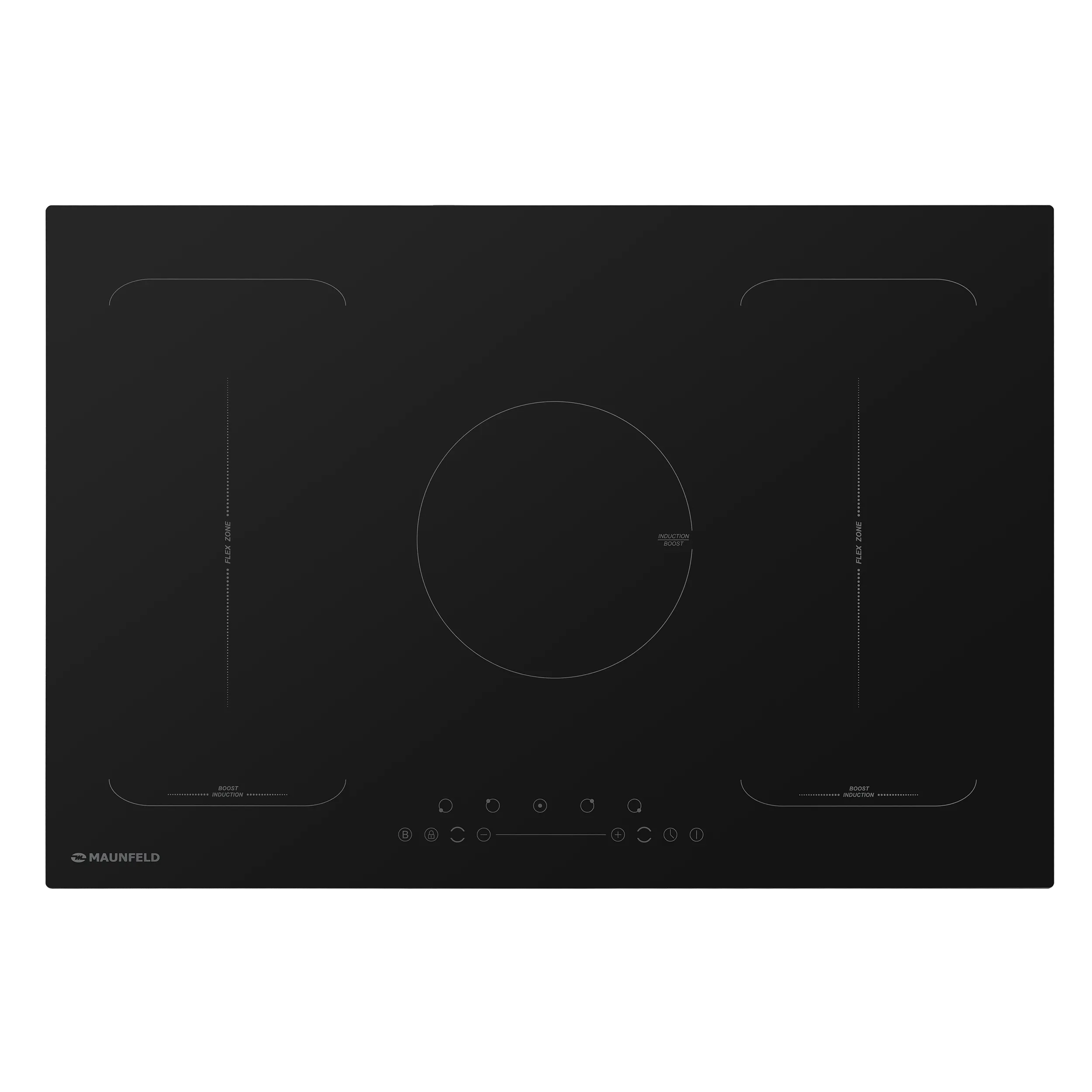 Индукционная варочная панель с двумя Flex Zone и Booster MAUNFELD EVI.775-FL2-BK Черный