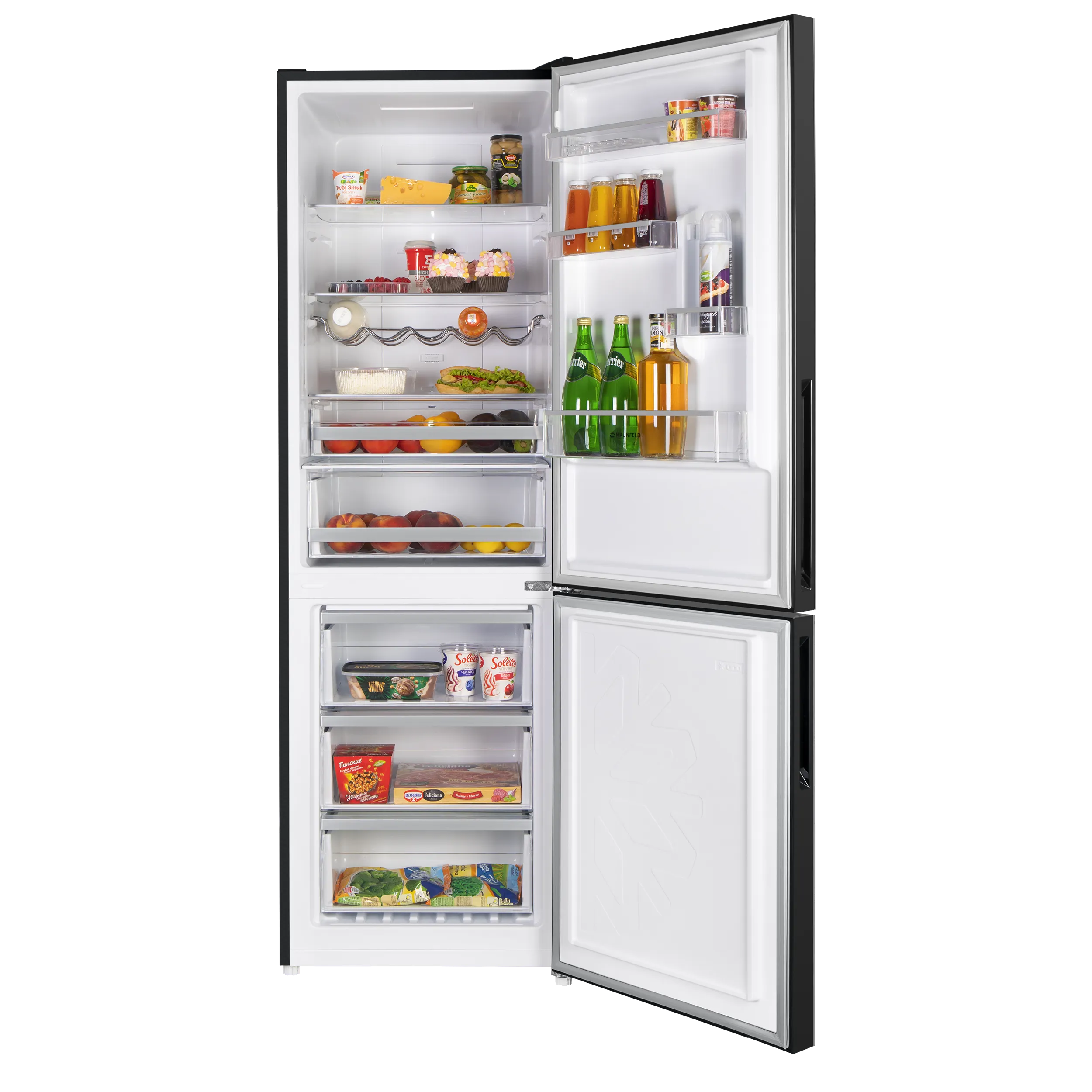 Холодильник MAUNFELD MFF185NF Inverter Черный