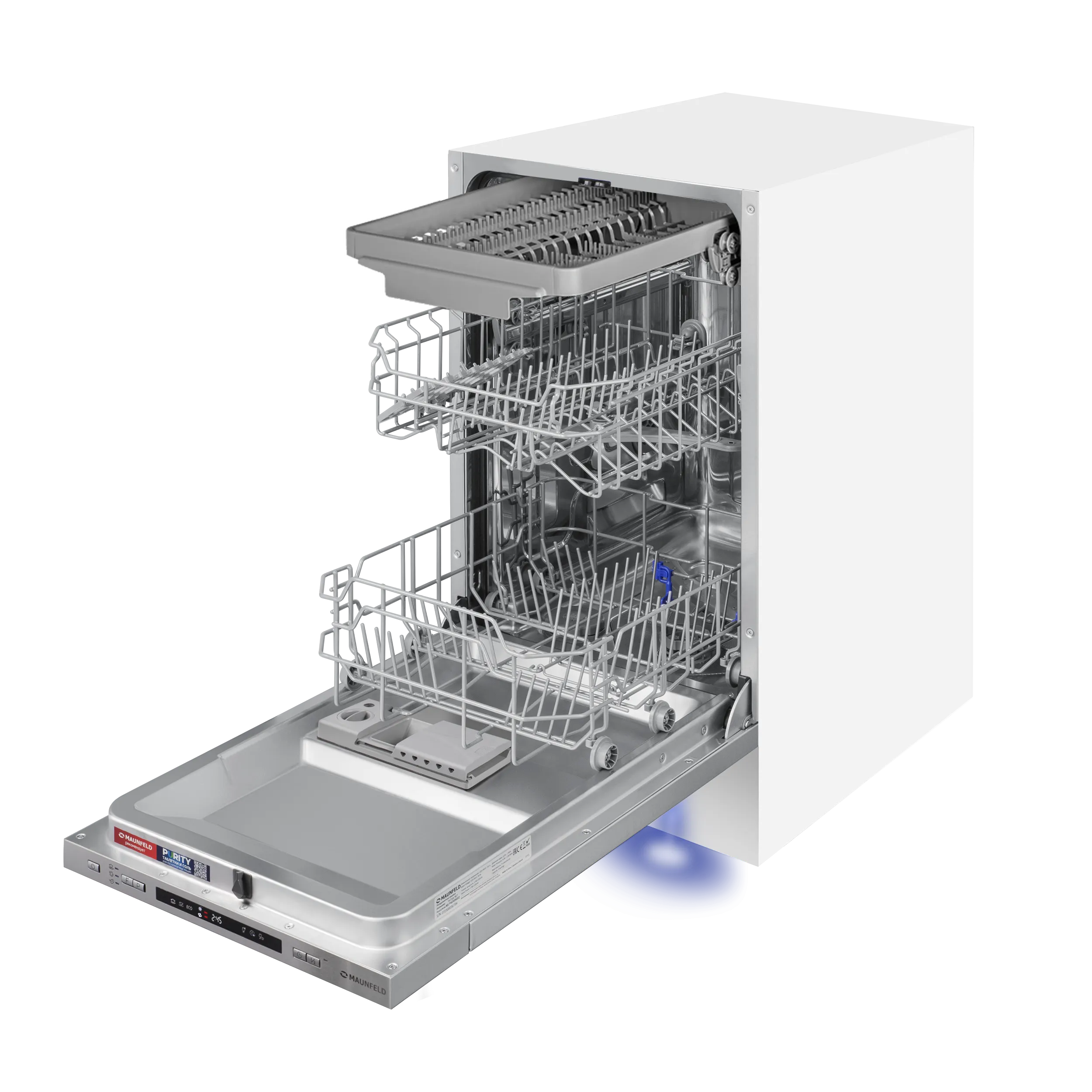 Посудомоечная машина с Aqua Stop MAUNFELD MLP45130 Light Beam Белый