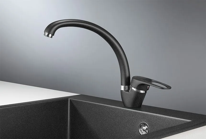 ST-03, ЧЁРНЫЙ, СМЕСИТЕЛЬ КУХОННЫЙ