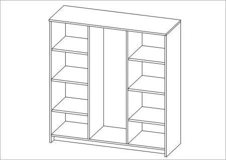 2.02.03.400.5 СИРИУС тумба 2 двери со стеклом и 4 ящика 117х123 Дуб Венге RU