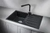 8002, ЧЁРНЫЙ, кухонная мойка, кварц